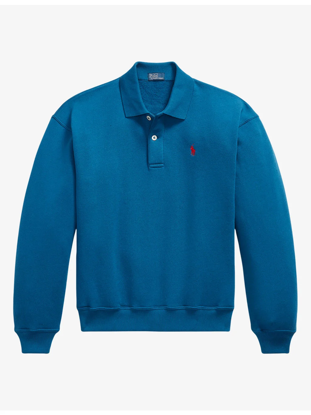 Logo-Embroidered Cotton Polo Sweatshirt - 1