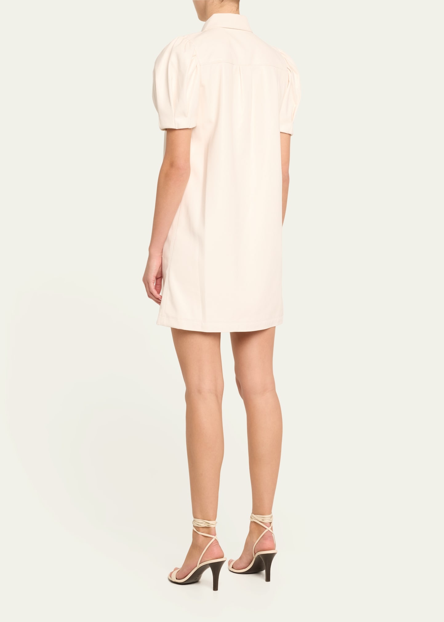 Jem Vegan Leather Mini Shirtdress - 3