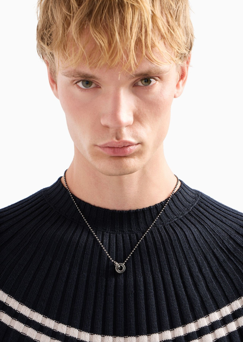 Stainless Steel in Blacken Finishing Pendant Necklace 3