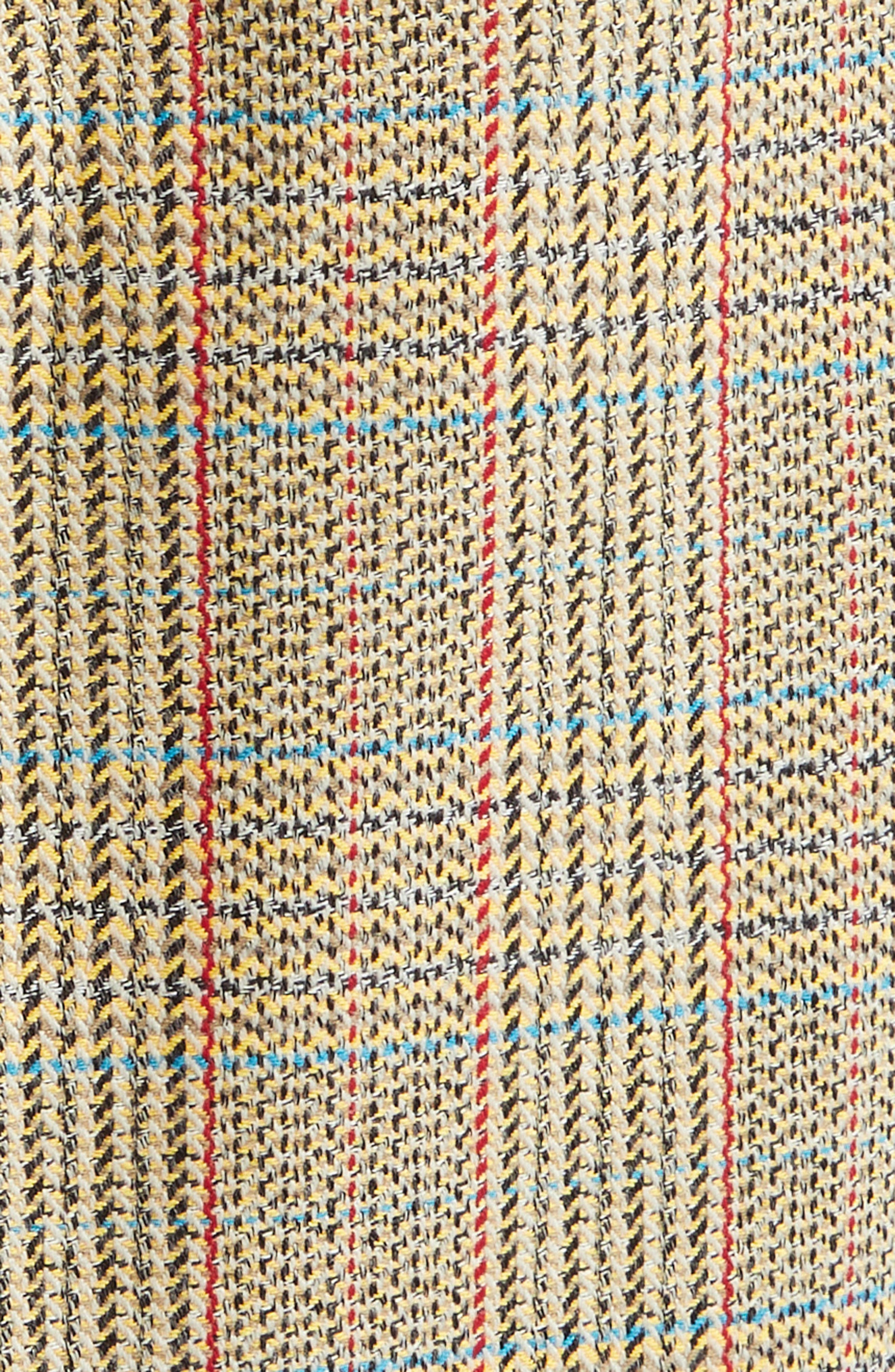 Bottega Veneta Distorted Prince of Wales Plaid Wool Blend Pants in 1487 Beige/Yellow/Blue at Nordstr - 6