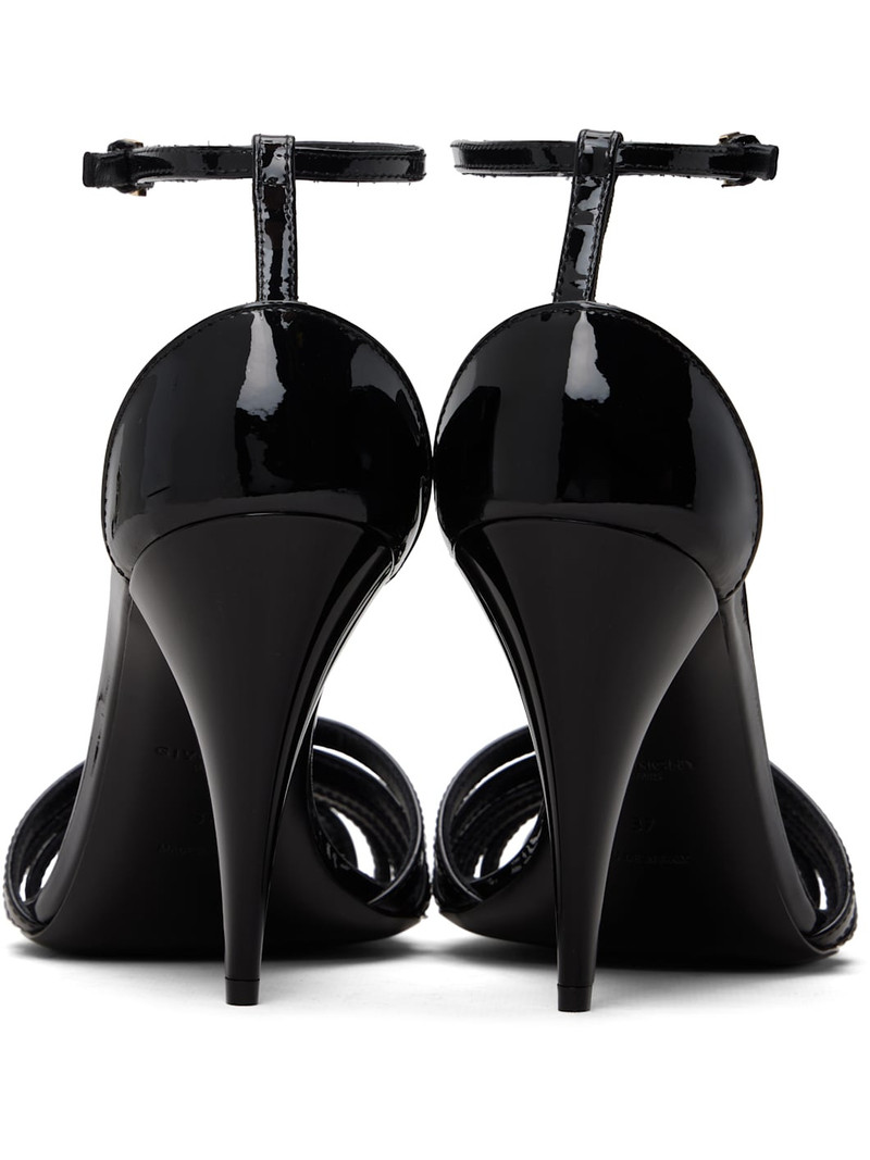 Black Cage Heeled Sandals 2