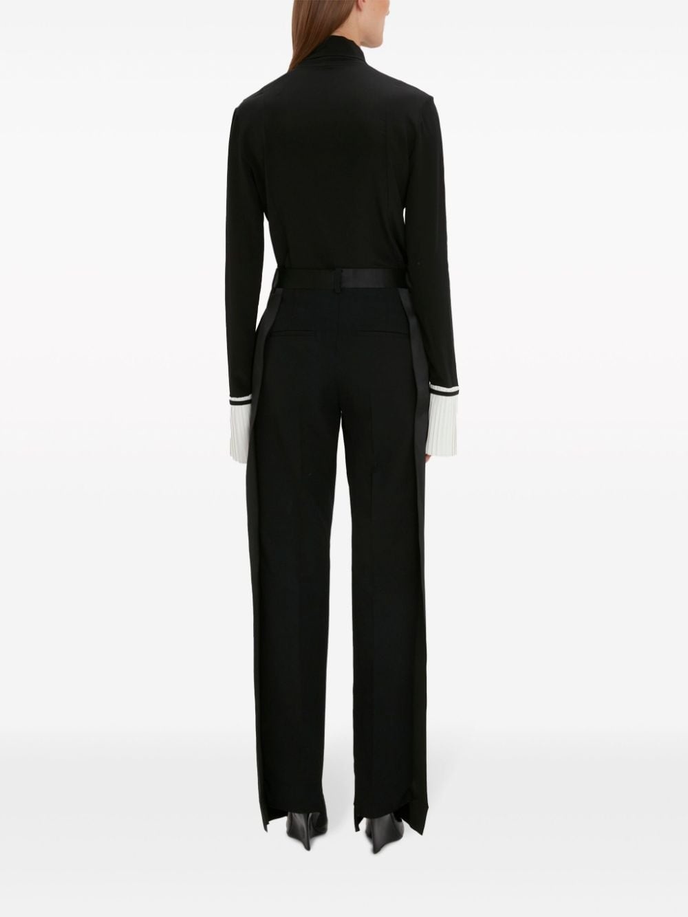 pleat-detail silk blouse - 4