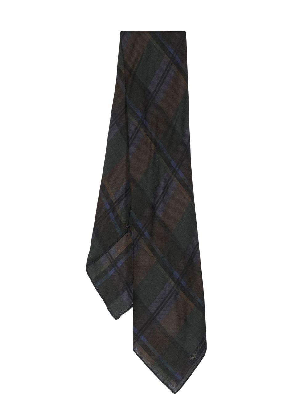 check-pattern pointed tie - 1