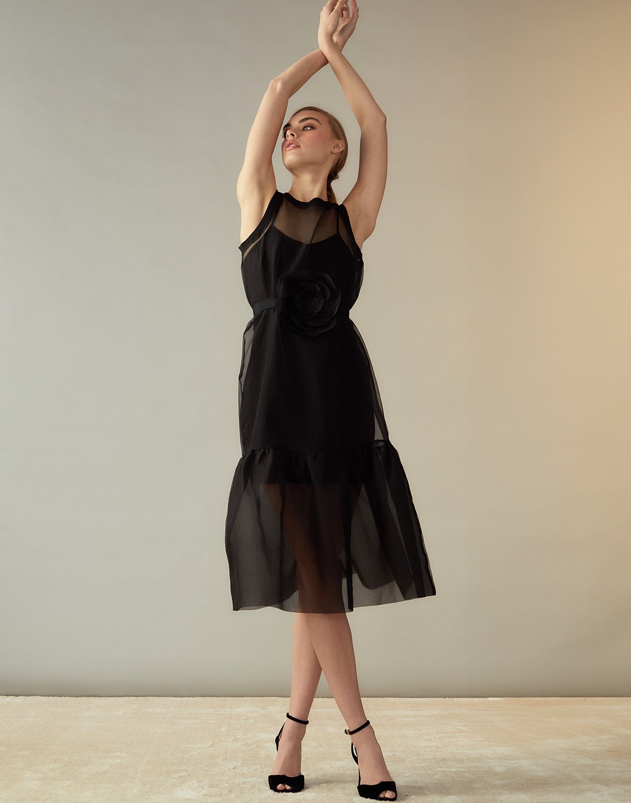 Carrie Organza Midi Dress - 8