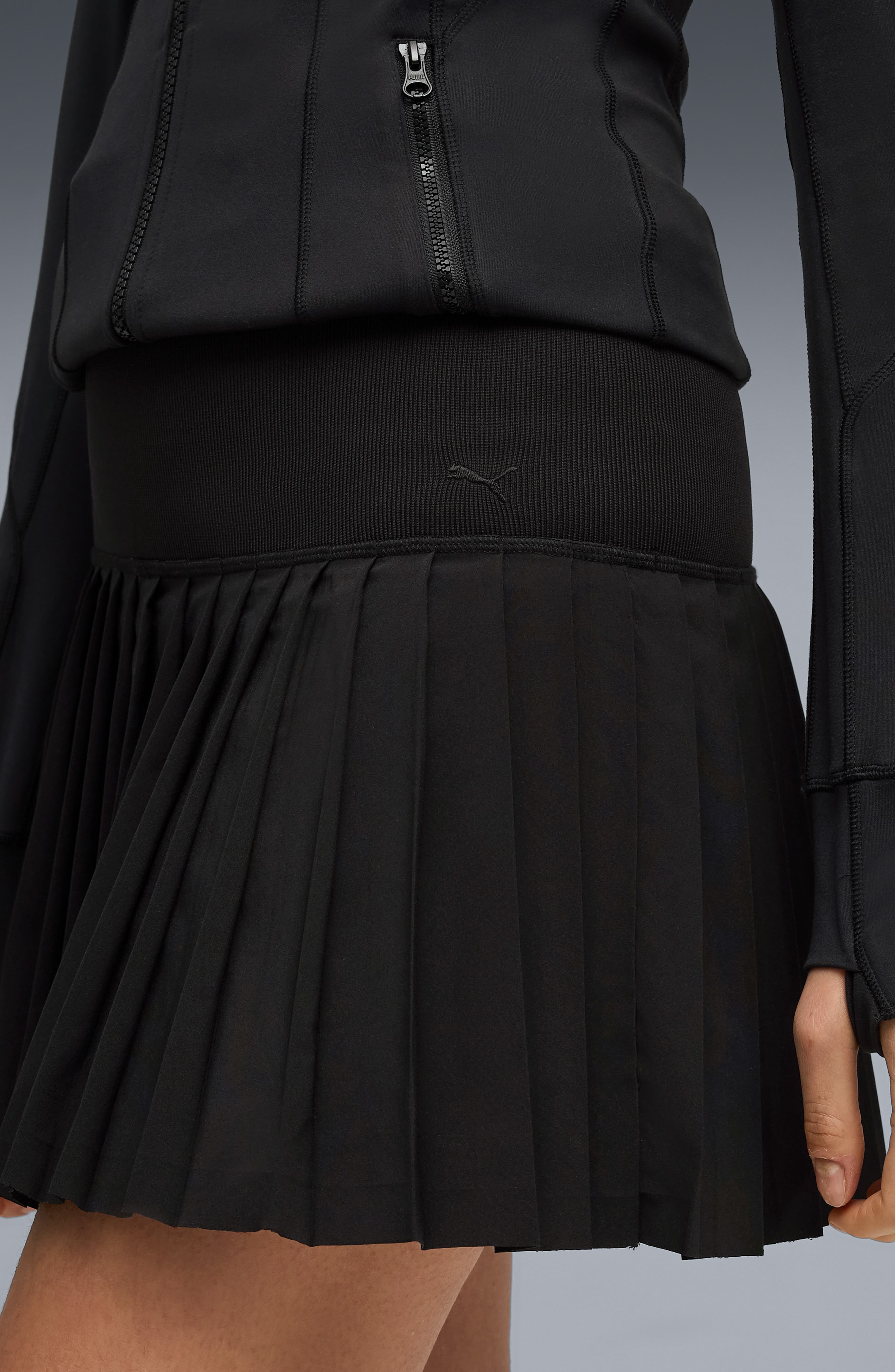 PUMA x Guizio Pleated Skirt in Puma Black at Nordstrom - 3