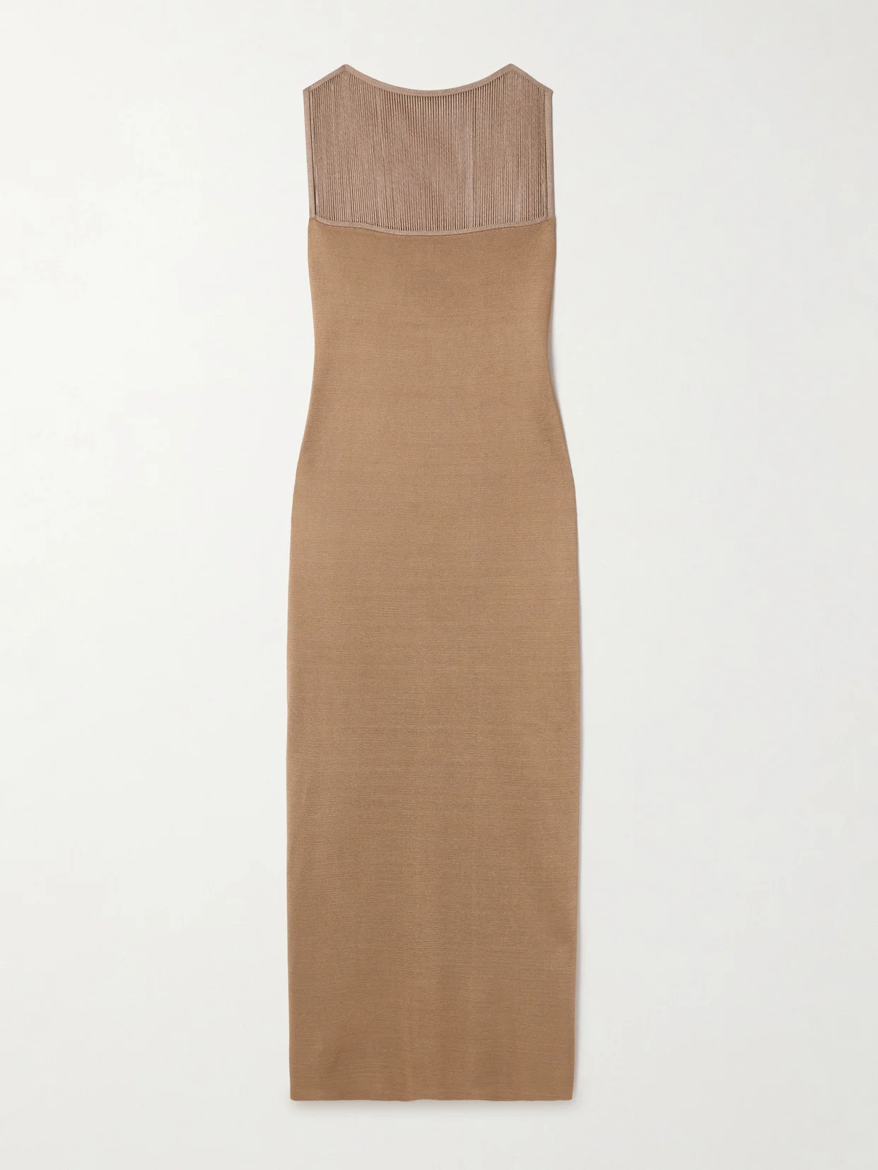 Ruslan Fringed Knitted Maxi Dress - 1