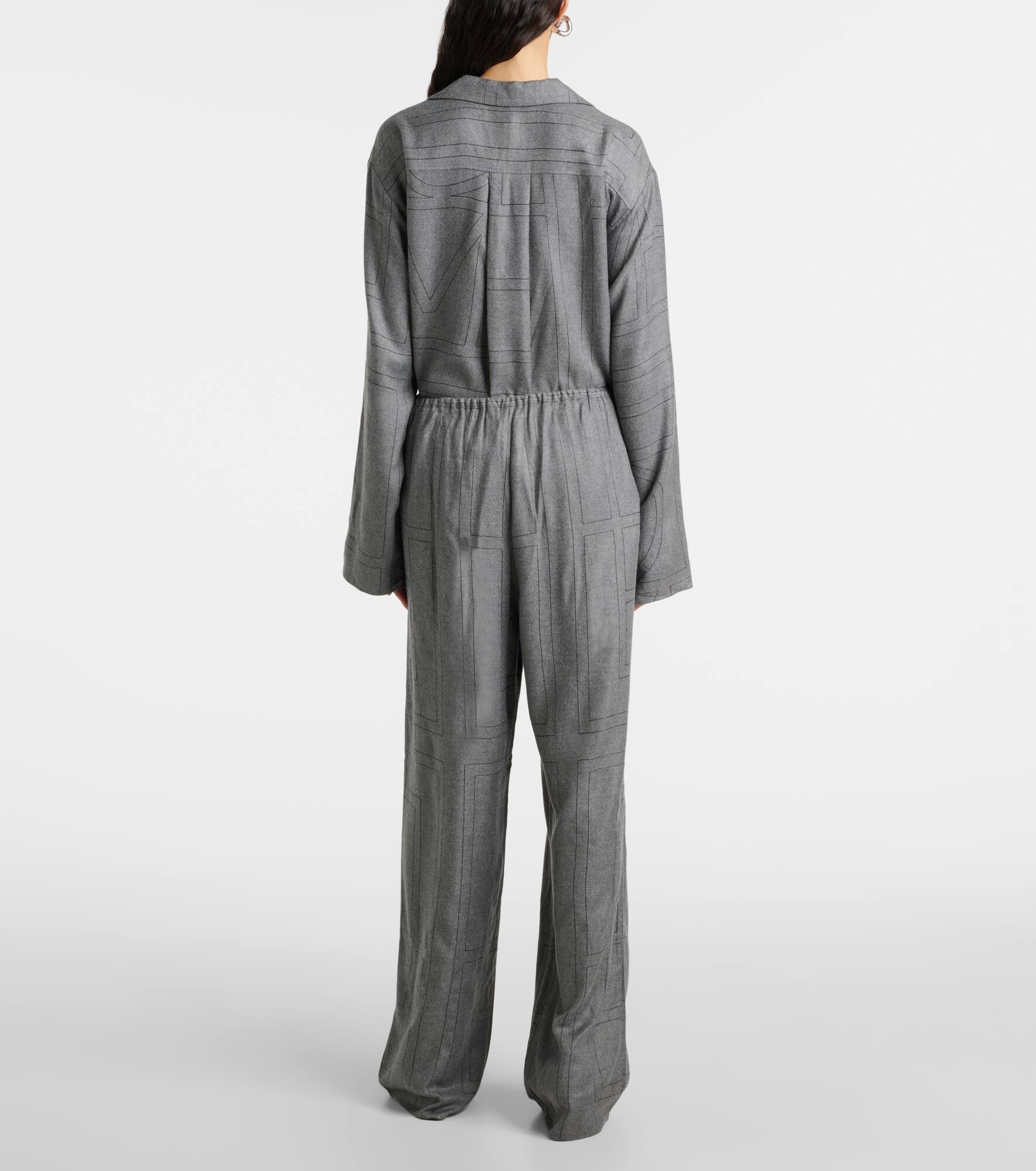 Monogram flannel pajama pants - 3
