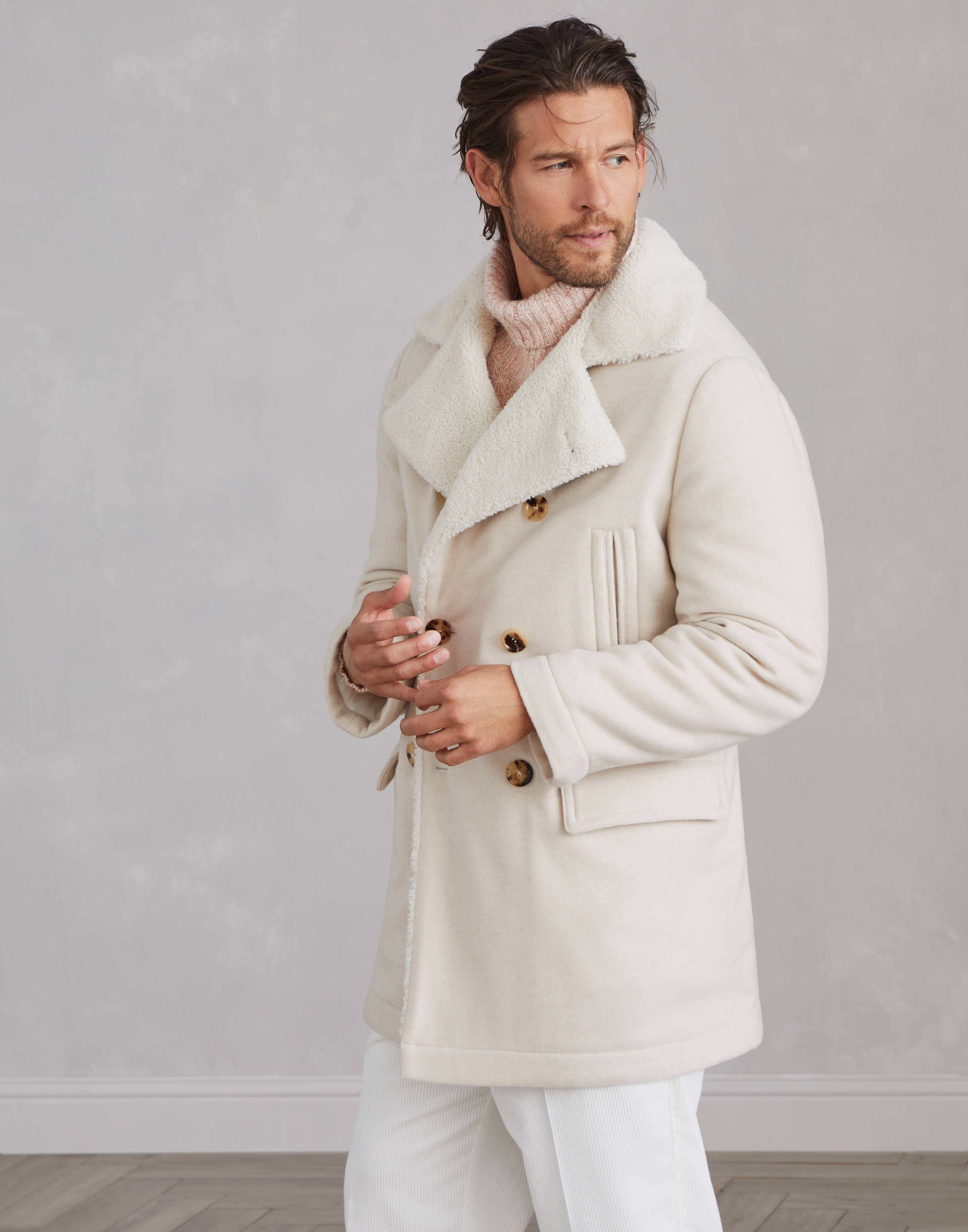 Lightweight shearling coat hotsell