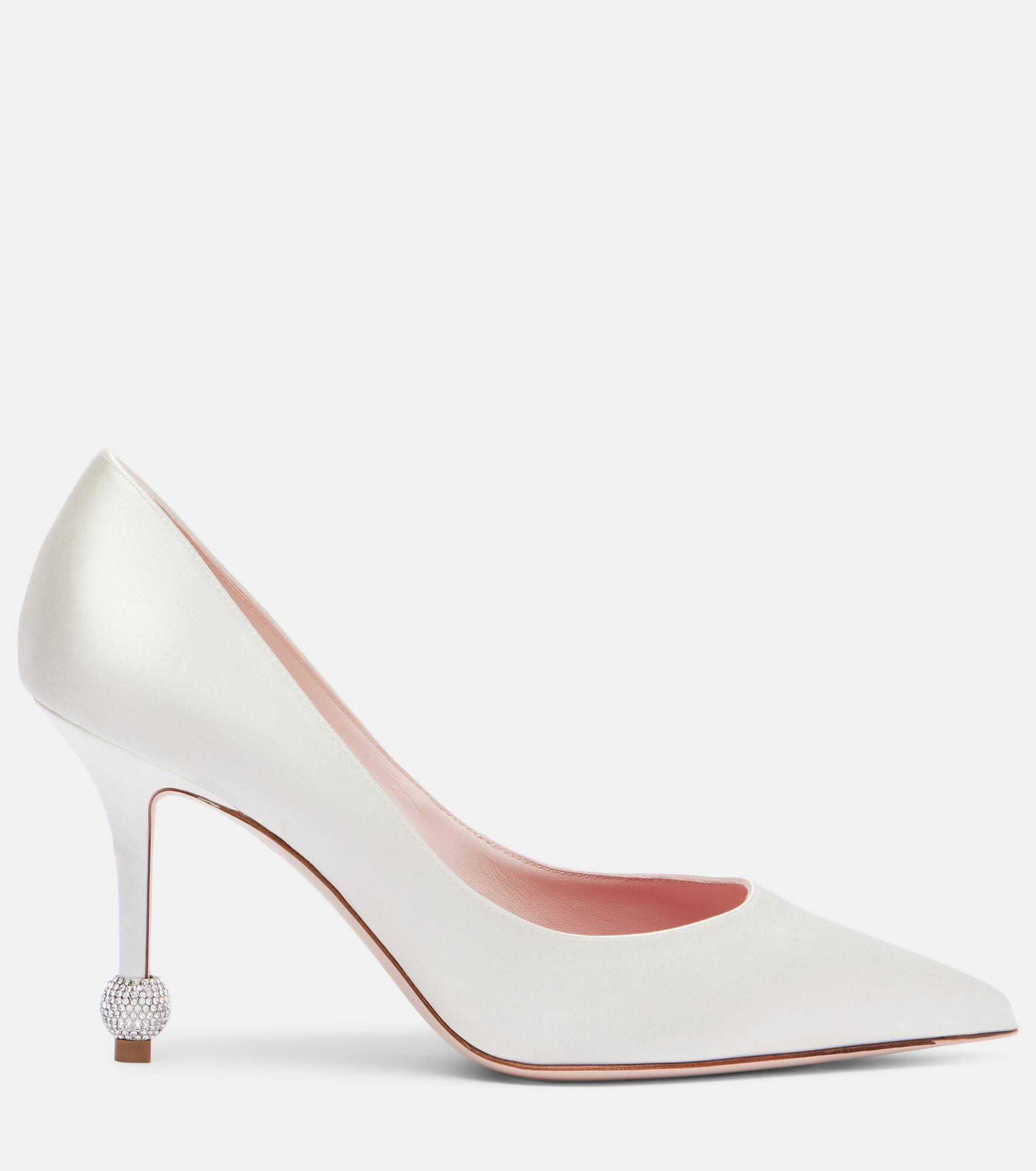 Bridal Vivier Marlene embellished satin pumps - 4