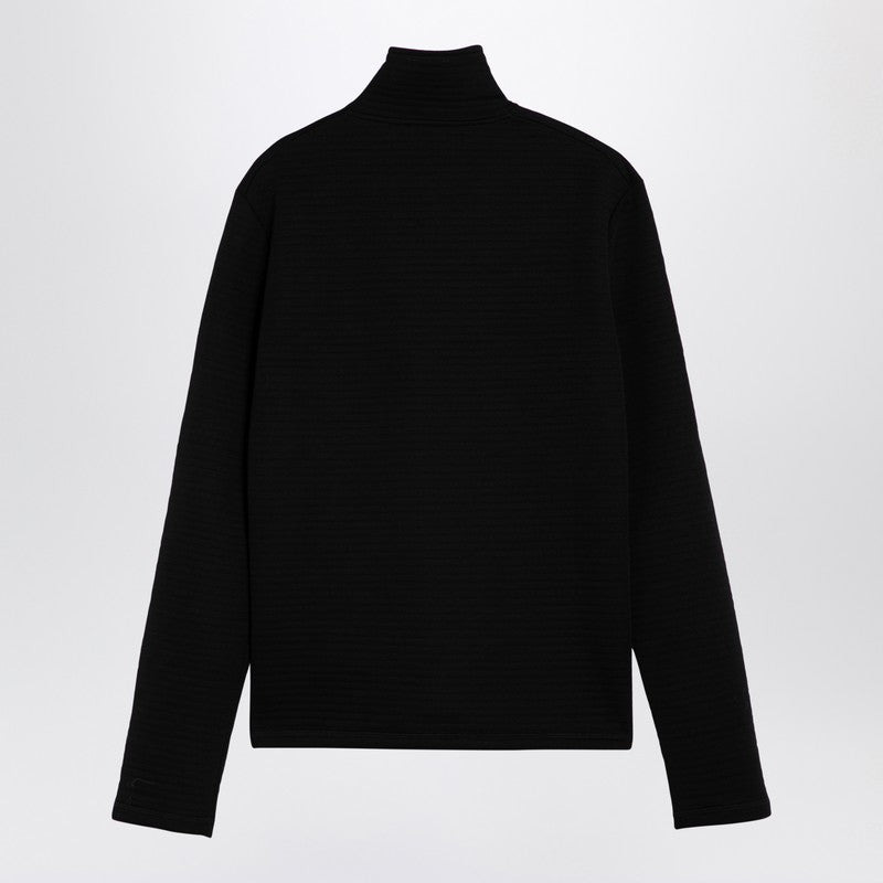 Jil Sander Black Turtleneck Sweater With Logo Patch Men - 2