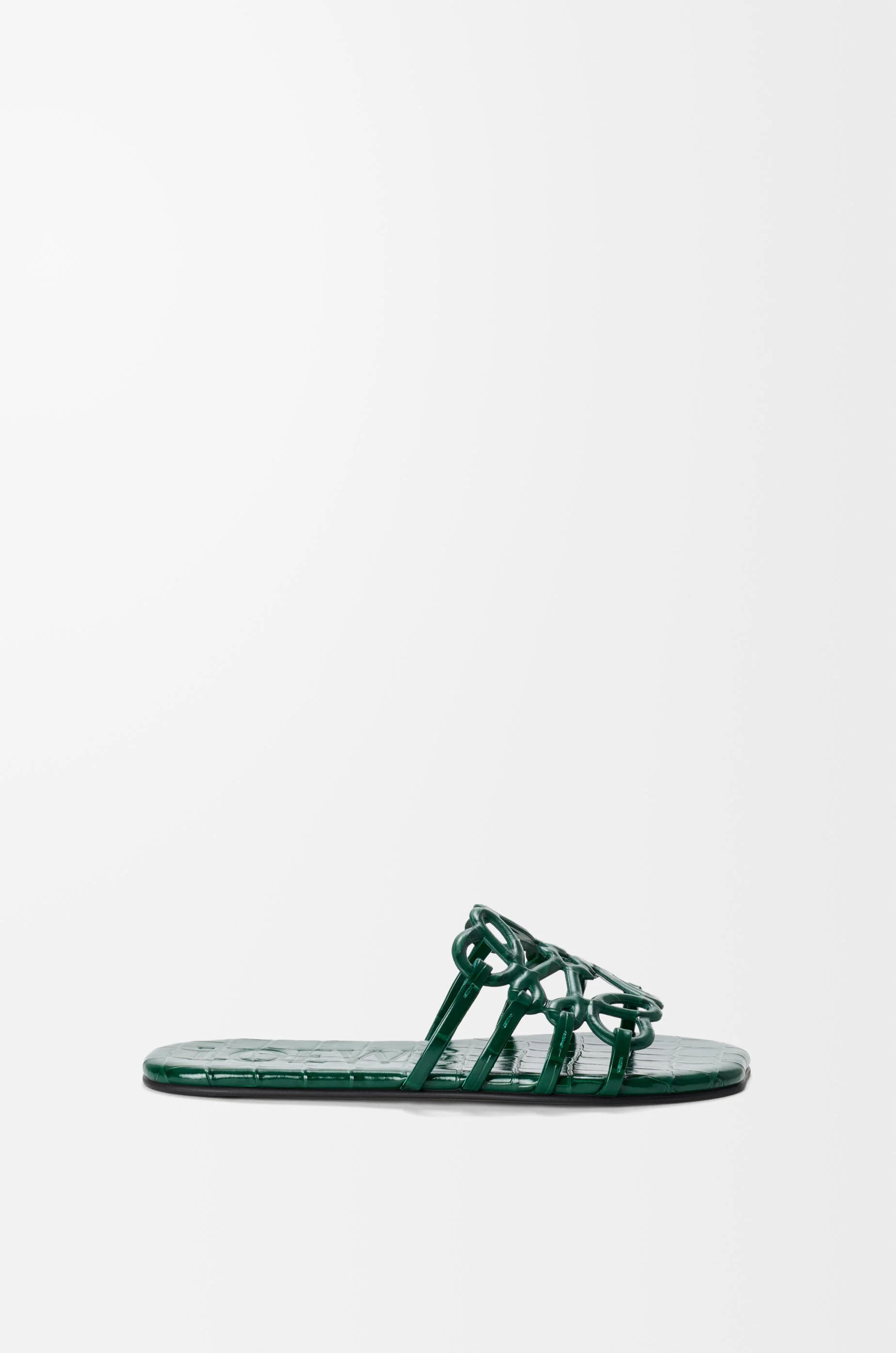 Petal Anagram slide in croc-embossed calfskin - 1