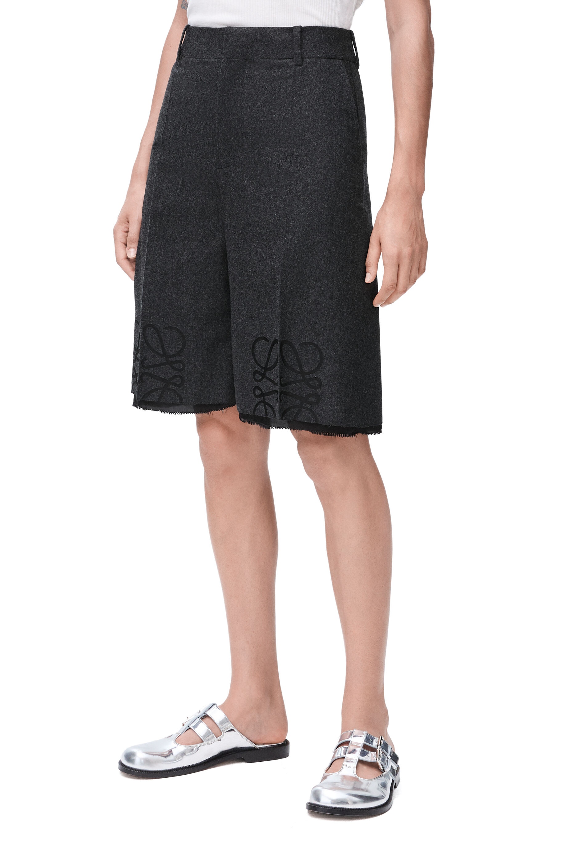 Anagram shorts in wool and cashmere - 3