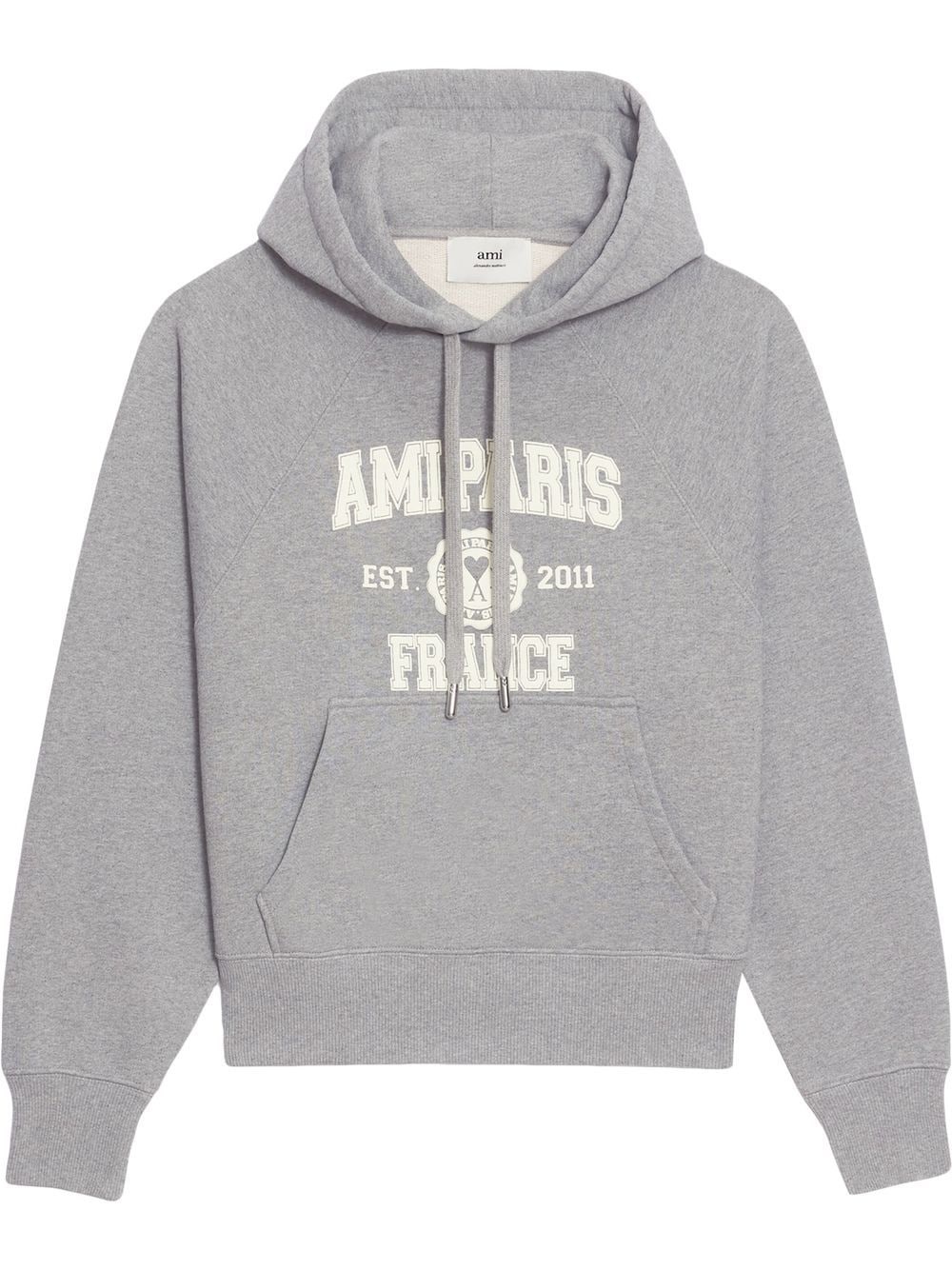 logo-patches drawstring hoodie - 1