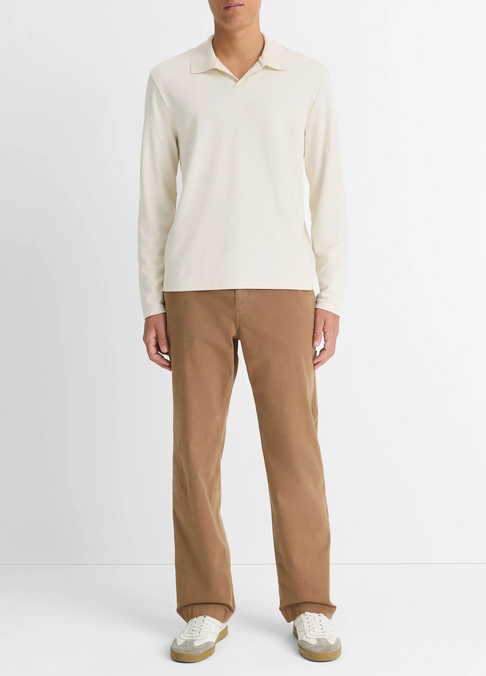 Milano Pima Cotton-Blend Johnny-Collar Shirt - 1