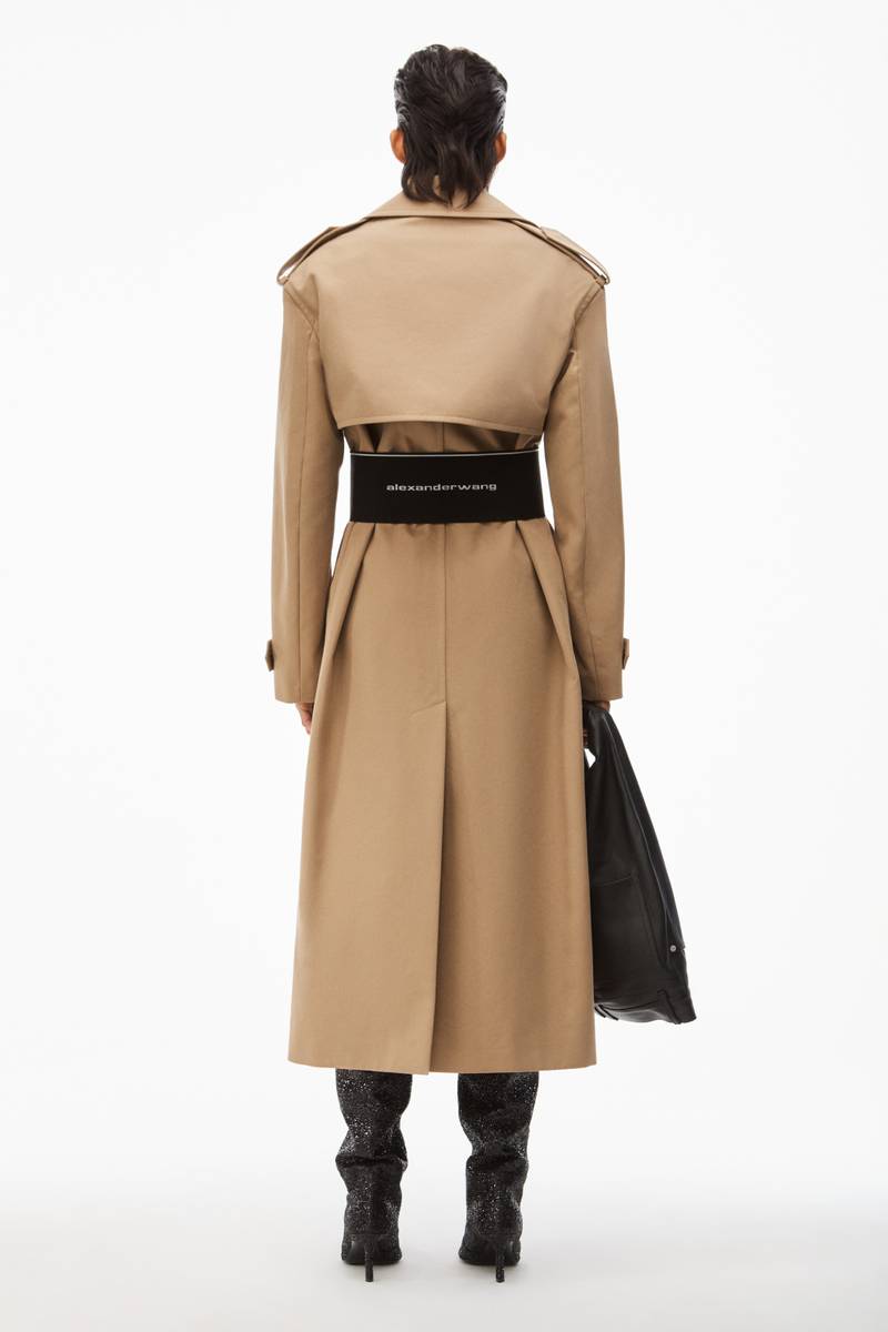 LOGO TRENCH COAT IN COTTON TAILORING 5