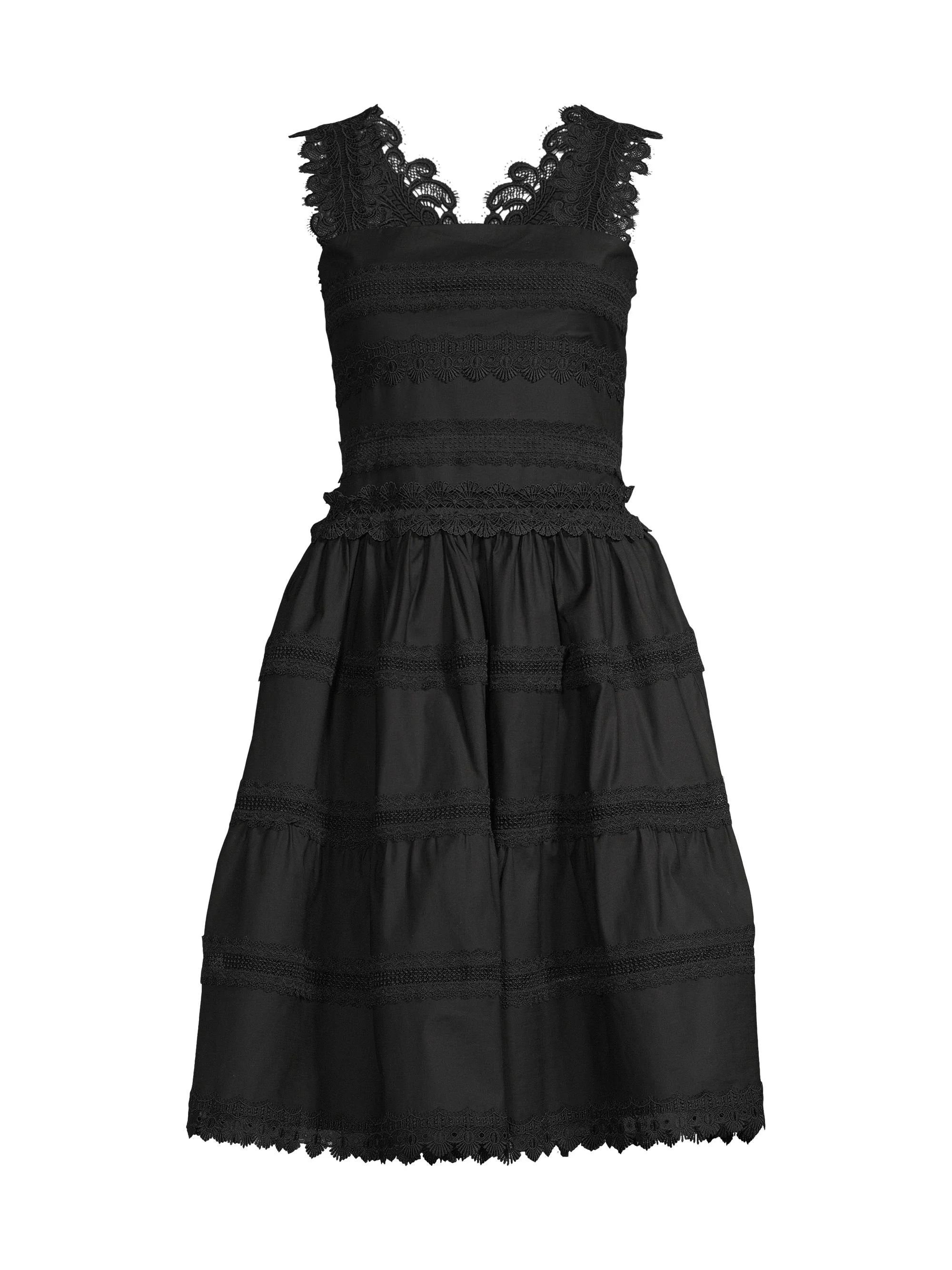 Women's Maya Cotton Minidress - Black - 1
