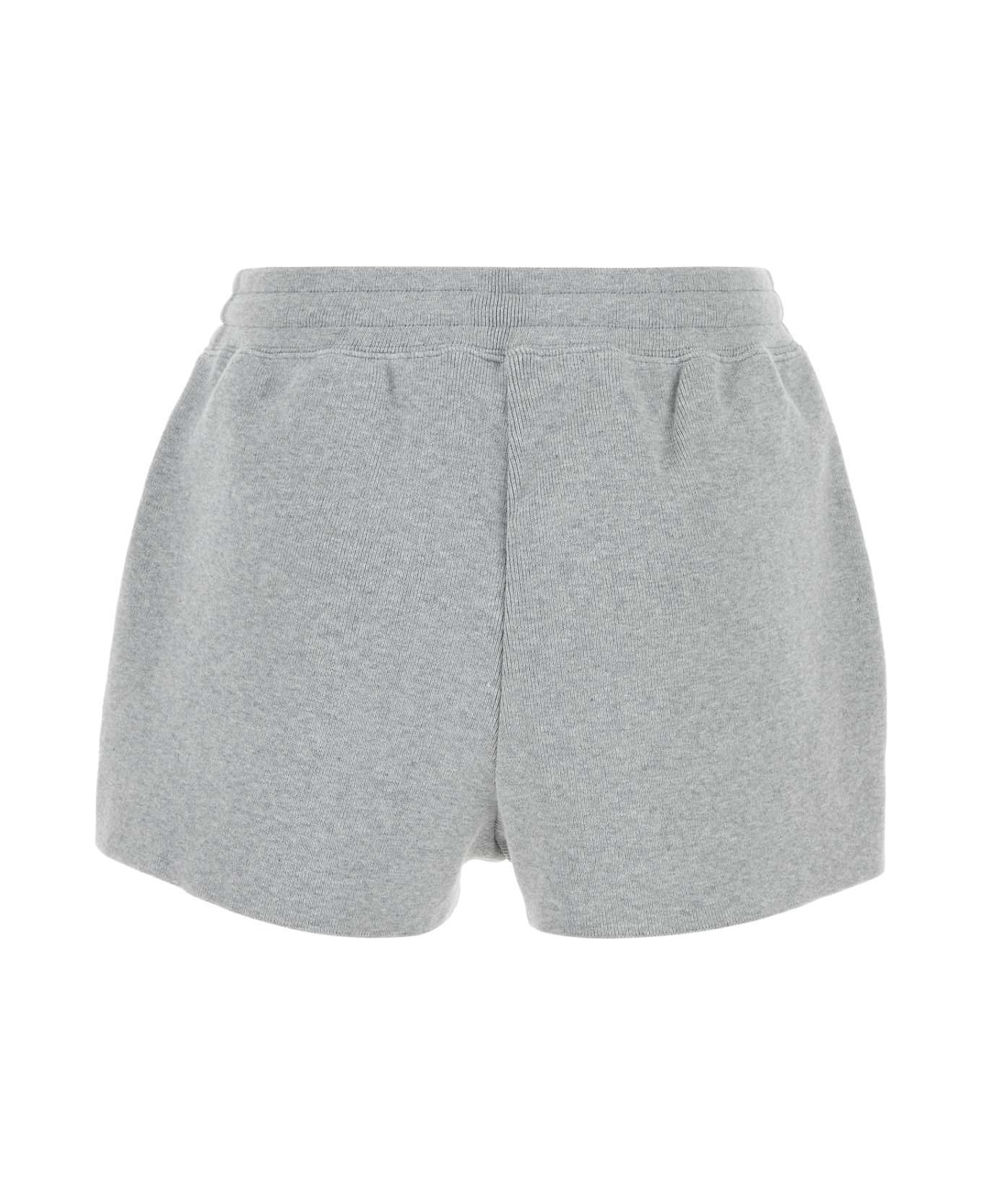 Grey Cotton Shorts - 2