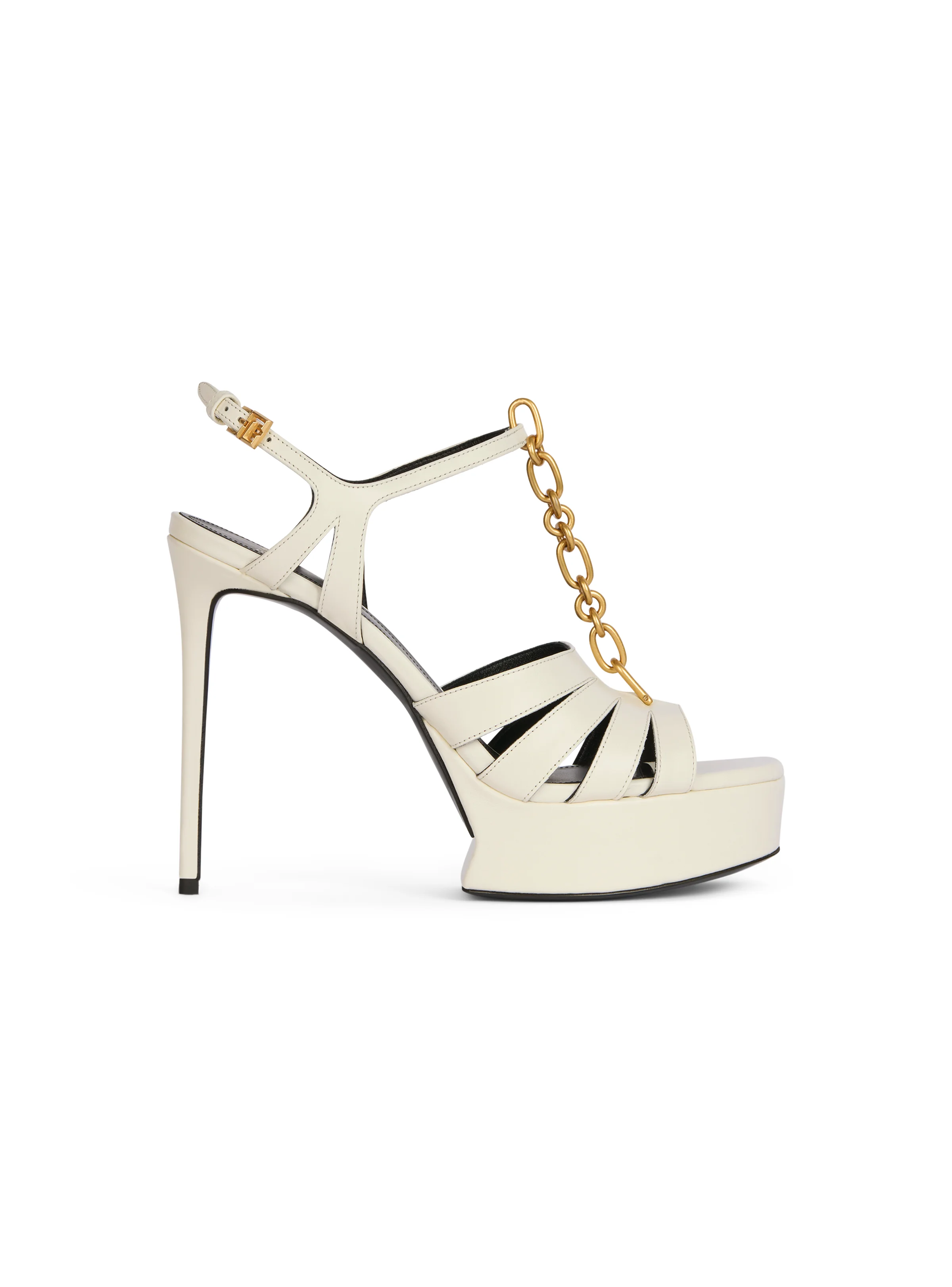 Sync platform sandals in smooth leather - 1