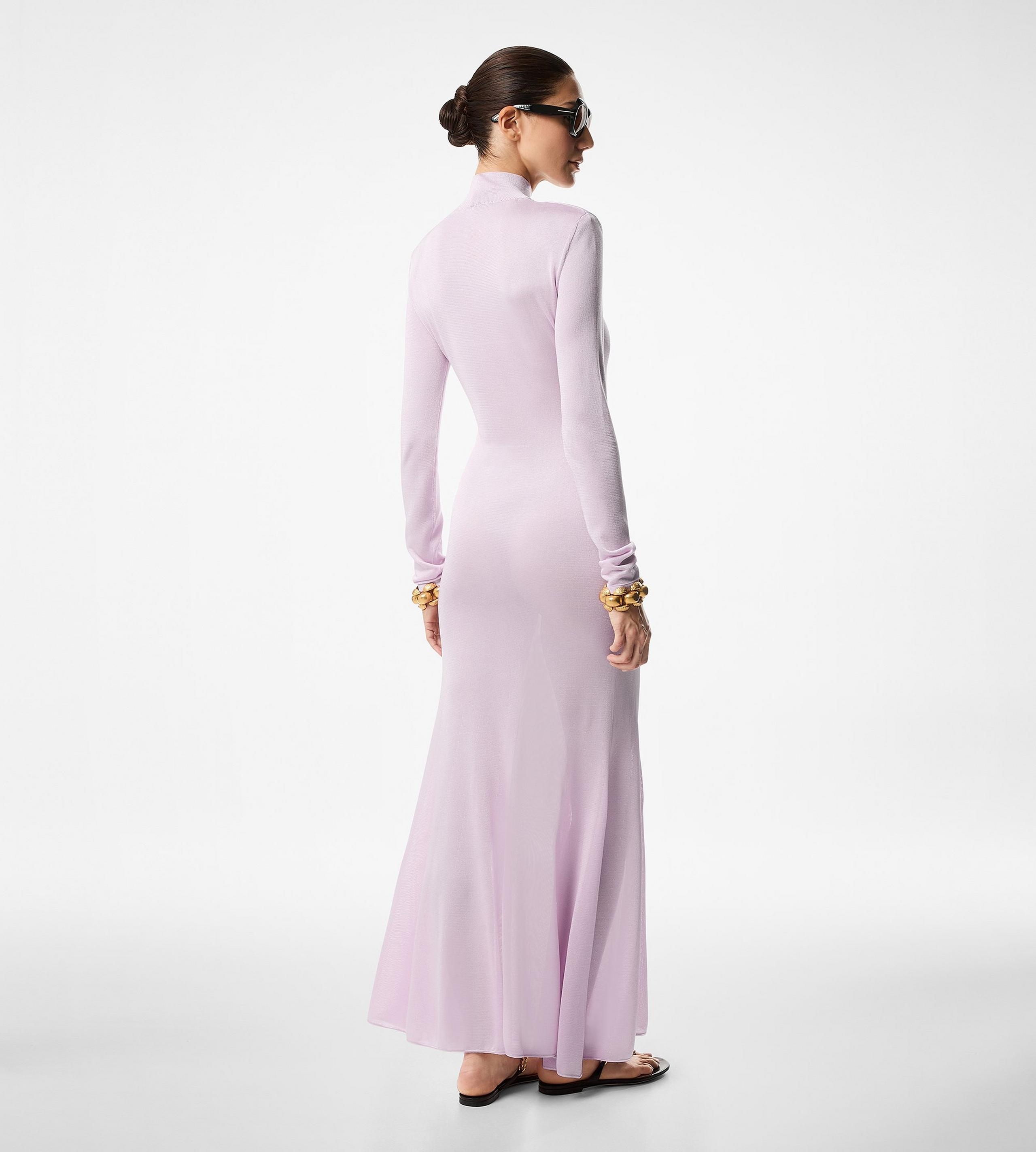 SLINKY VISCOSE JERSEY KNIT MAXI DRESS - 3