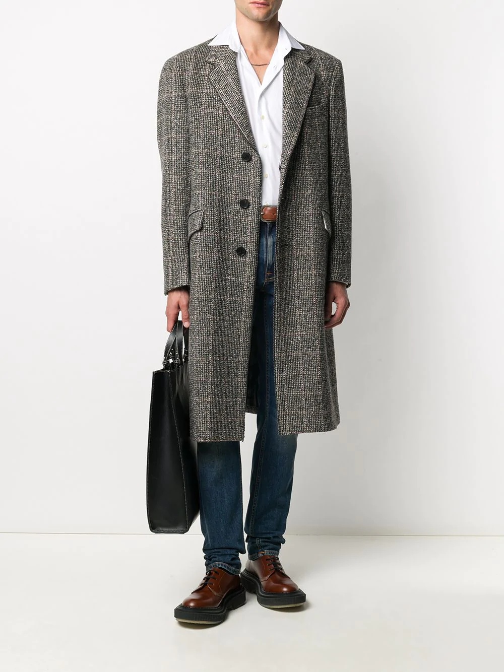 Glen check tweed coat - 2