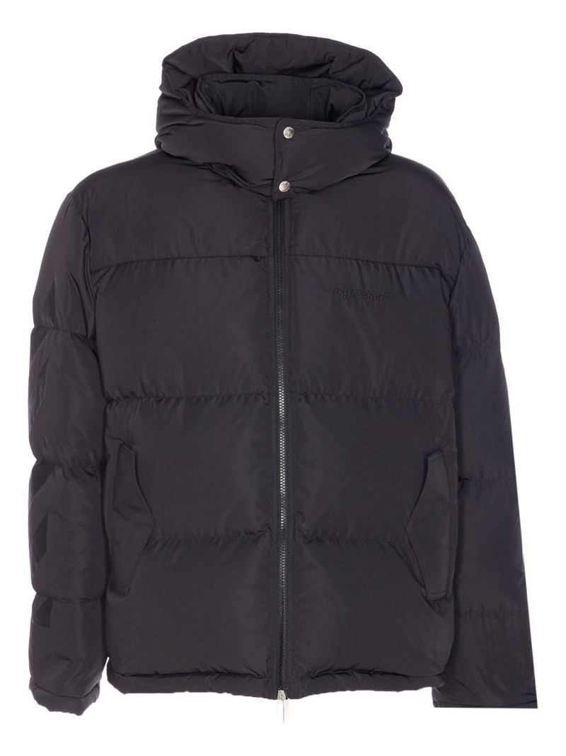 logo-print down jacket 1