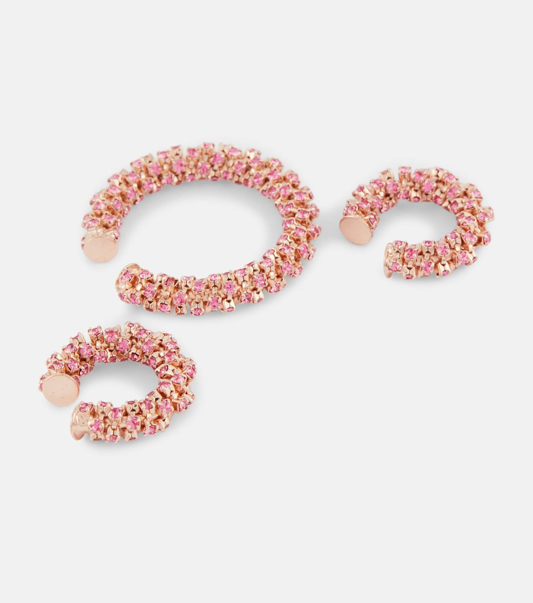 Crystal-embellished clip-on earrings - 4