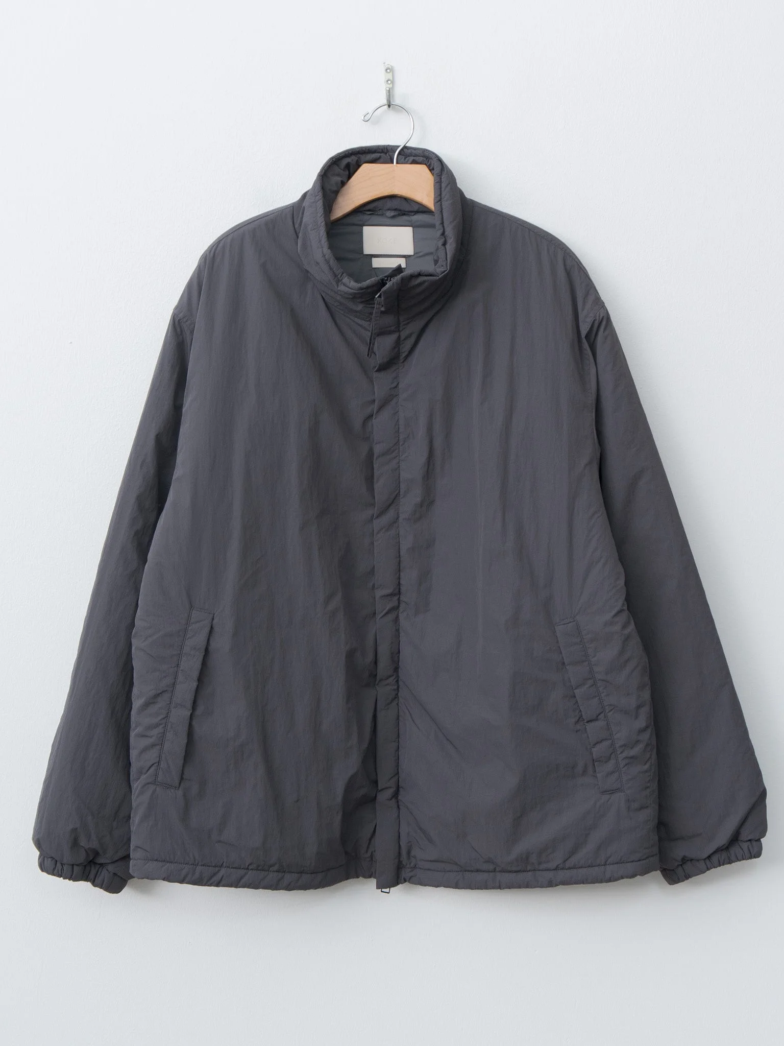 Nylon Puffer Blouson - Charcoal - 1