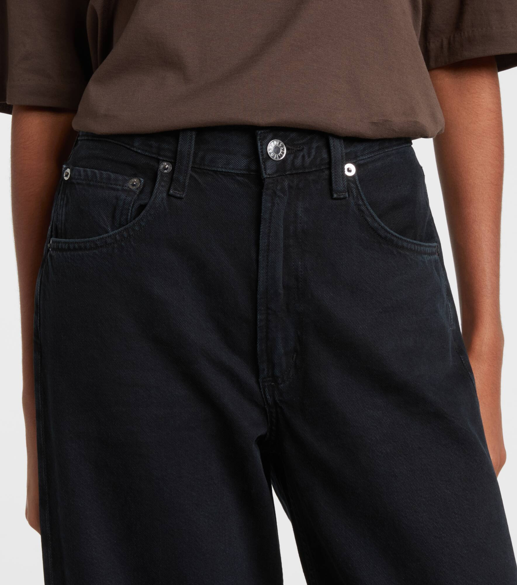 Low Curve cropped mid-rise barrel-leg jeans - 4