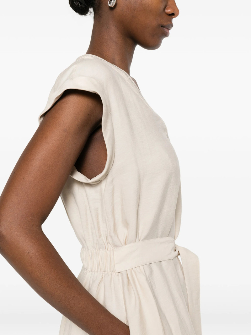 PESERICO Peserico V-neck Belted-waist Midi Dress outlook