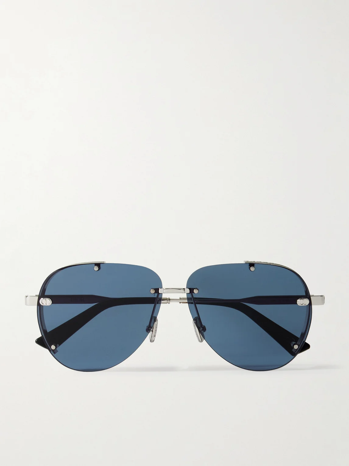 NeoDior A1U Aviator-Style Silver-Tone Sunglasses - 1