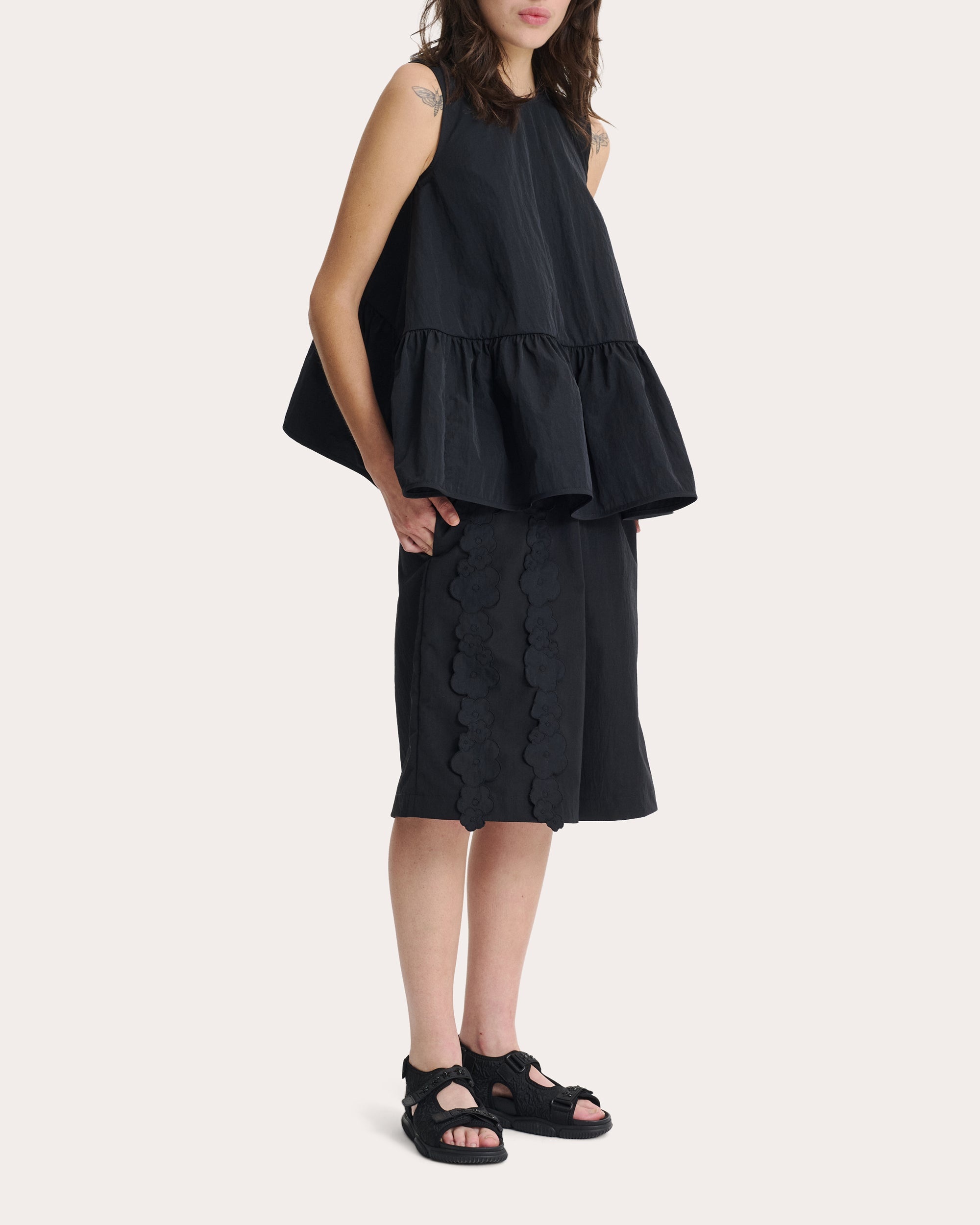 Asta Recycled Taffeta Peplum Top - 3
