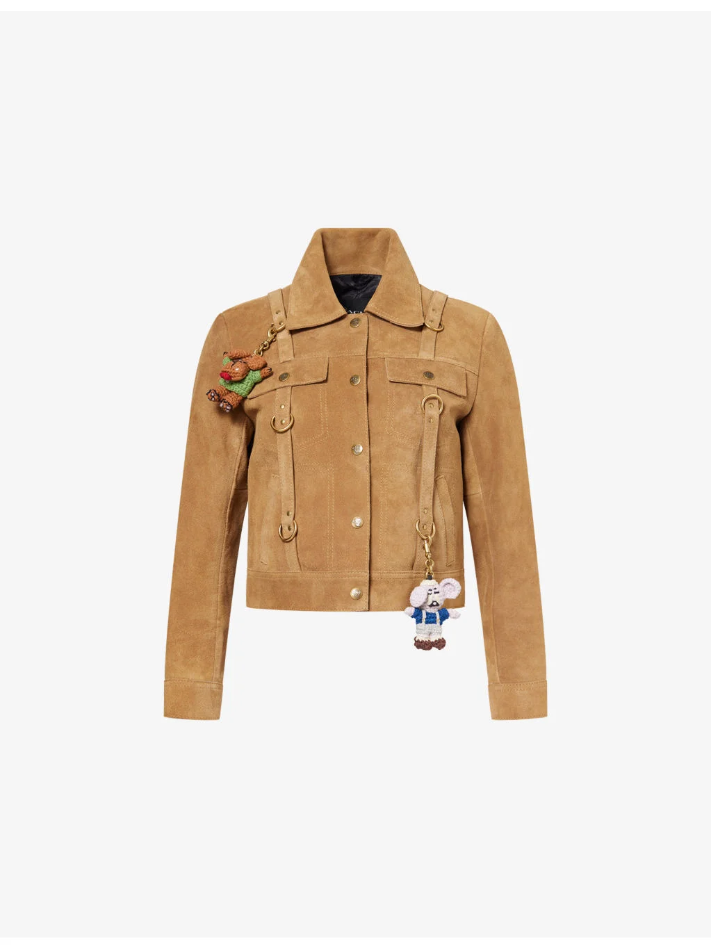 Coach x Brain Dead Strap Charm Leather-Suede Jacket - 1