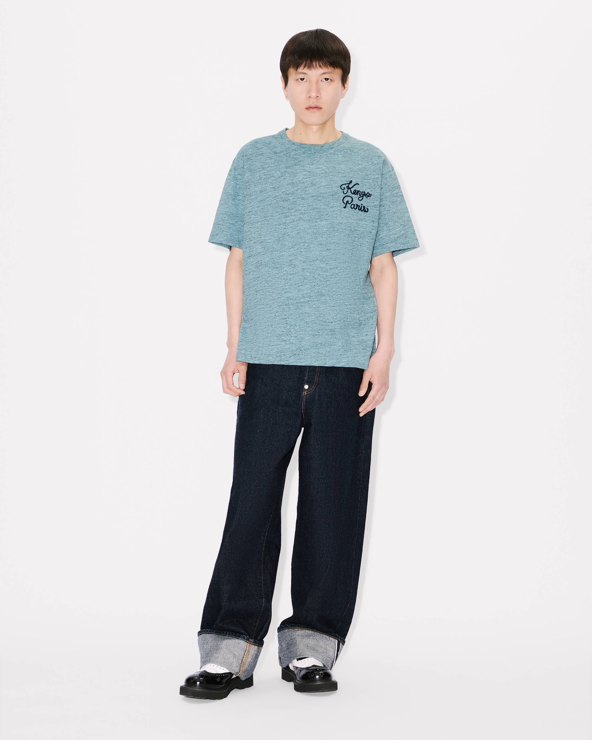 'KENZO Paris Chainstitch' embroidered T-shirt in cotton - 5