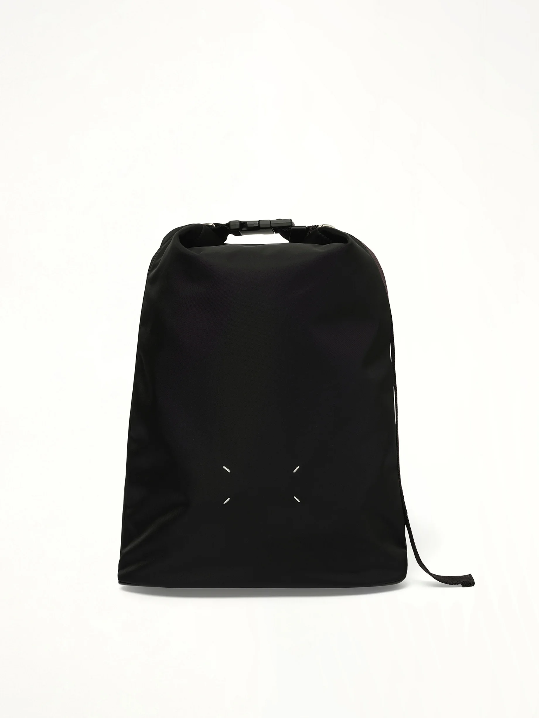 High Tech Roll Up Backpack in Black - 1