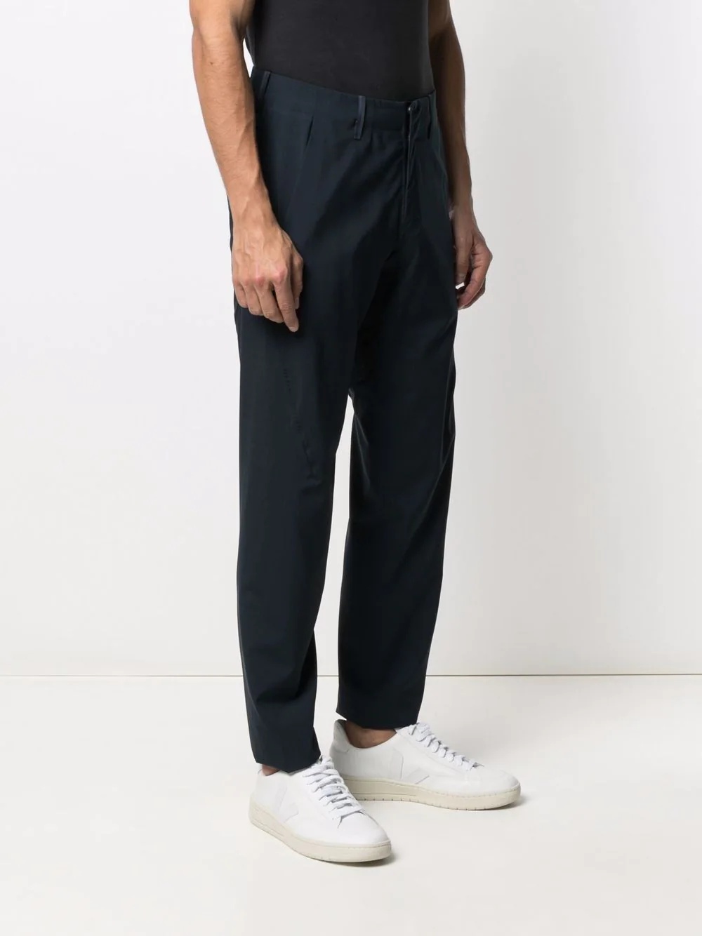 mid-rise straight leg trousers - 3