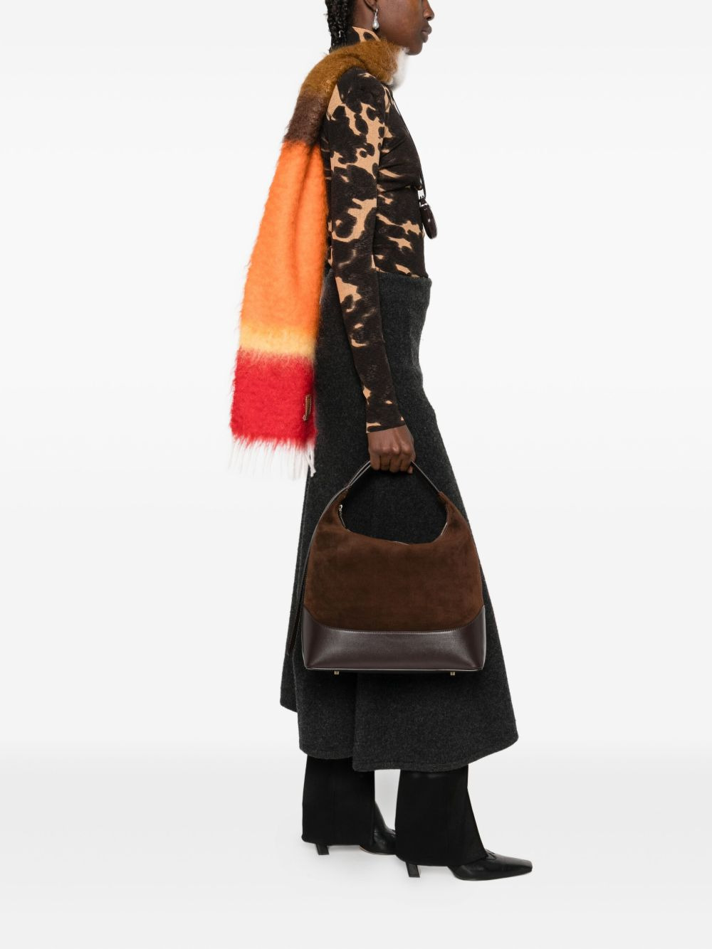 large Loop suede leather shoulder bag - 2