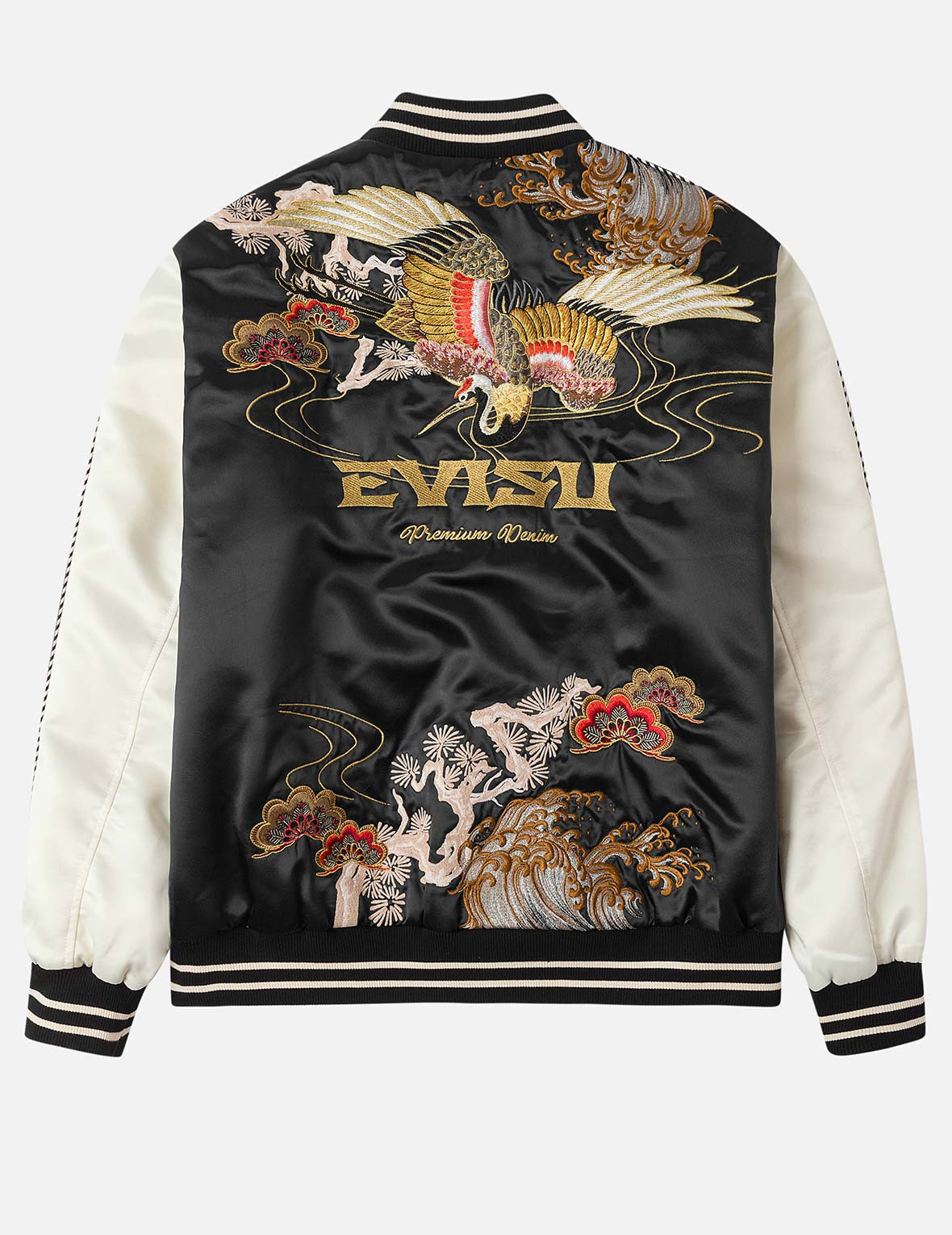 Crane Embroidery Regular Fit Souvenior Jacket - 2