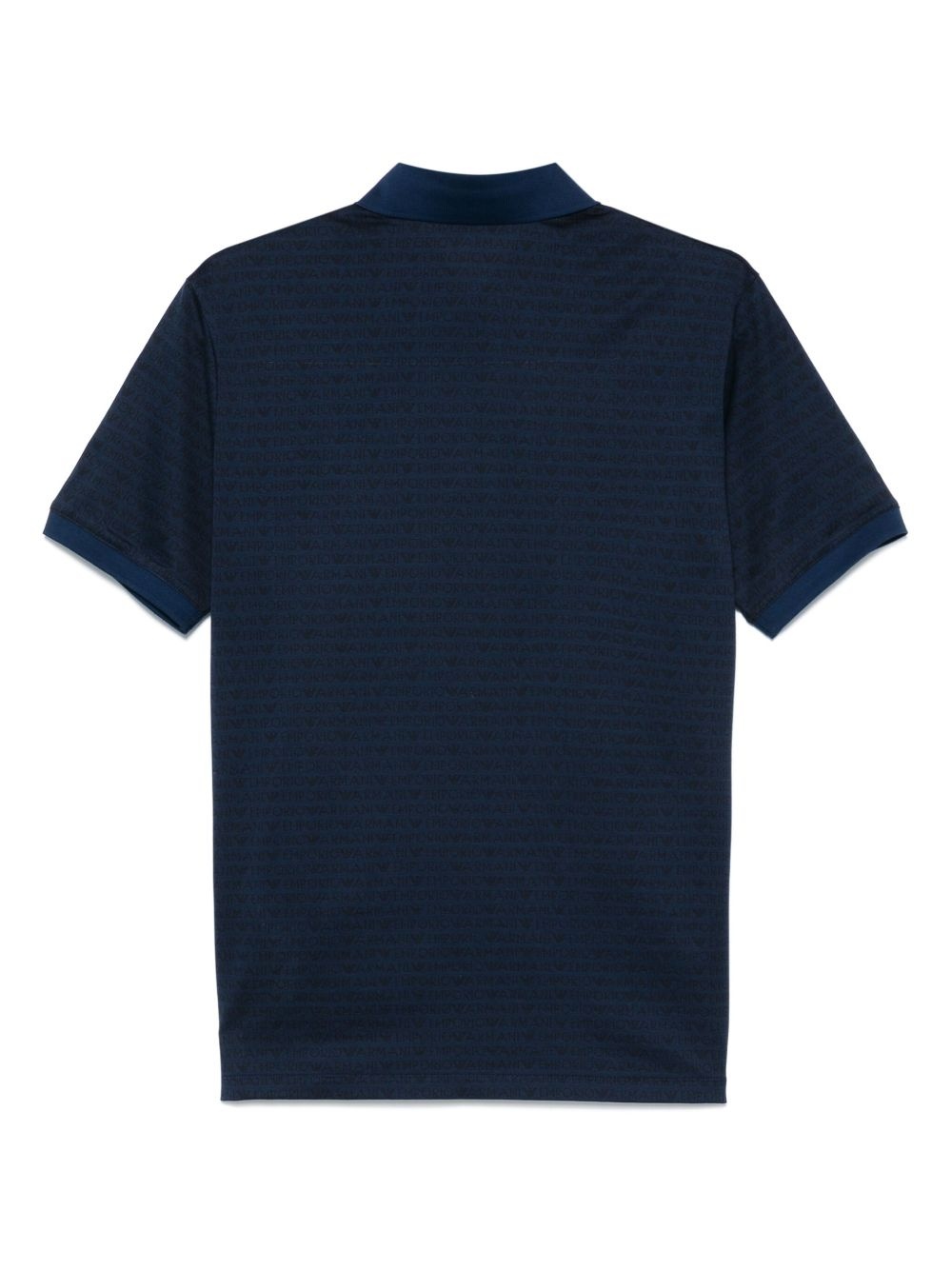 jacquard-lettering jersey polo shirt - 2