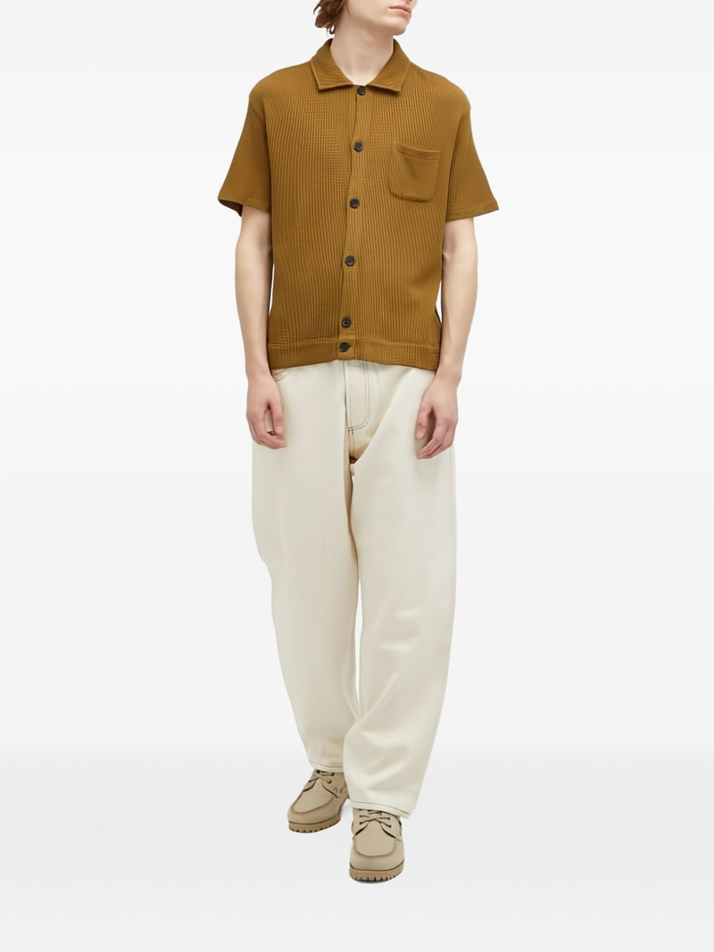 Oliver Spencer waffle-texture short-sleeve shirt outlook
