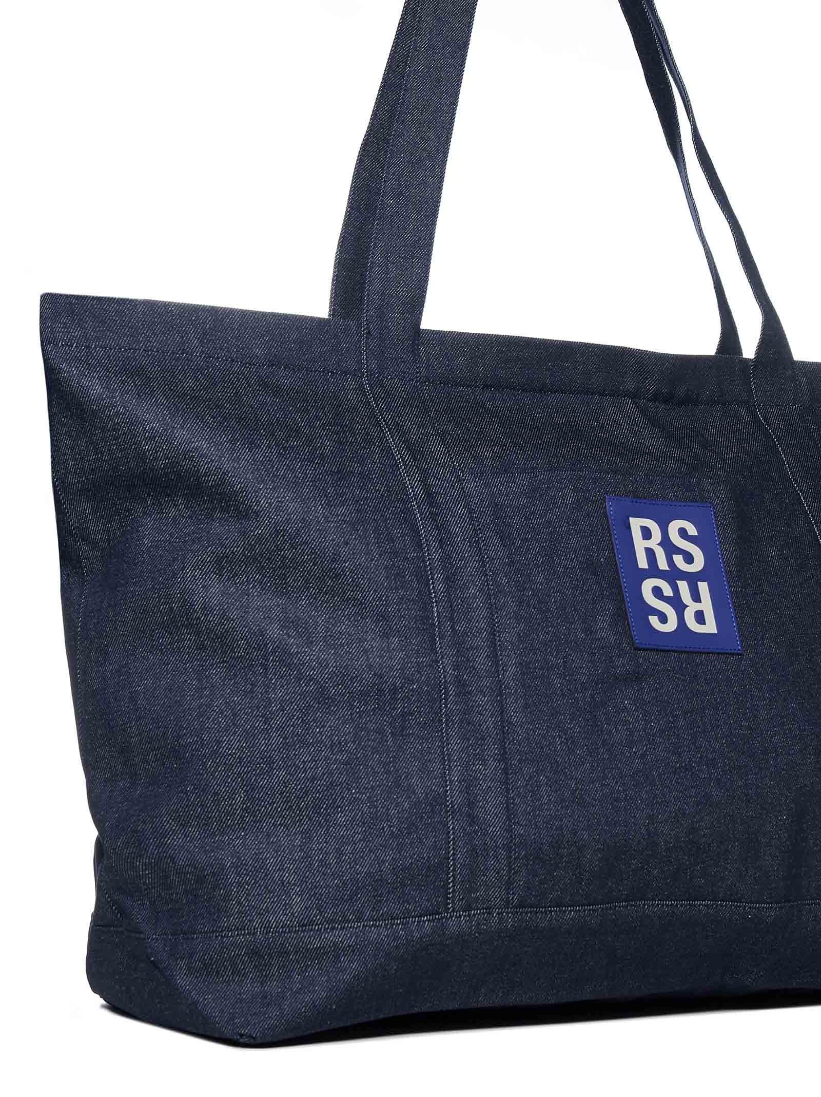 Raf Simons Logo Patch Denim Shopping Bag - 4