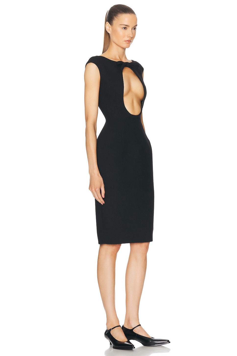 Natte Front Cut Out Midi Dress - 2