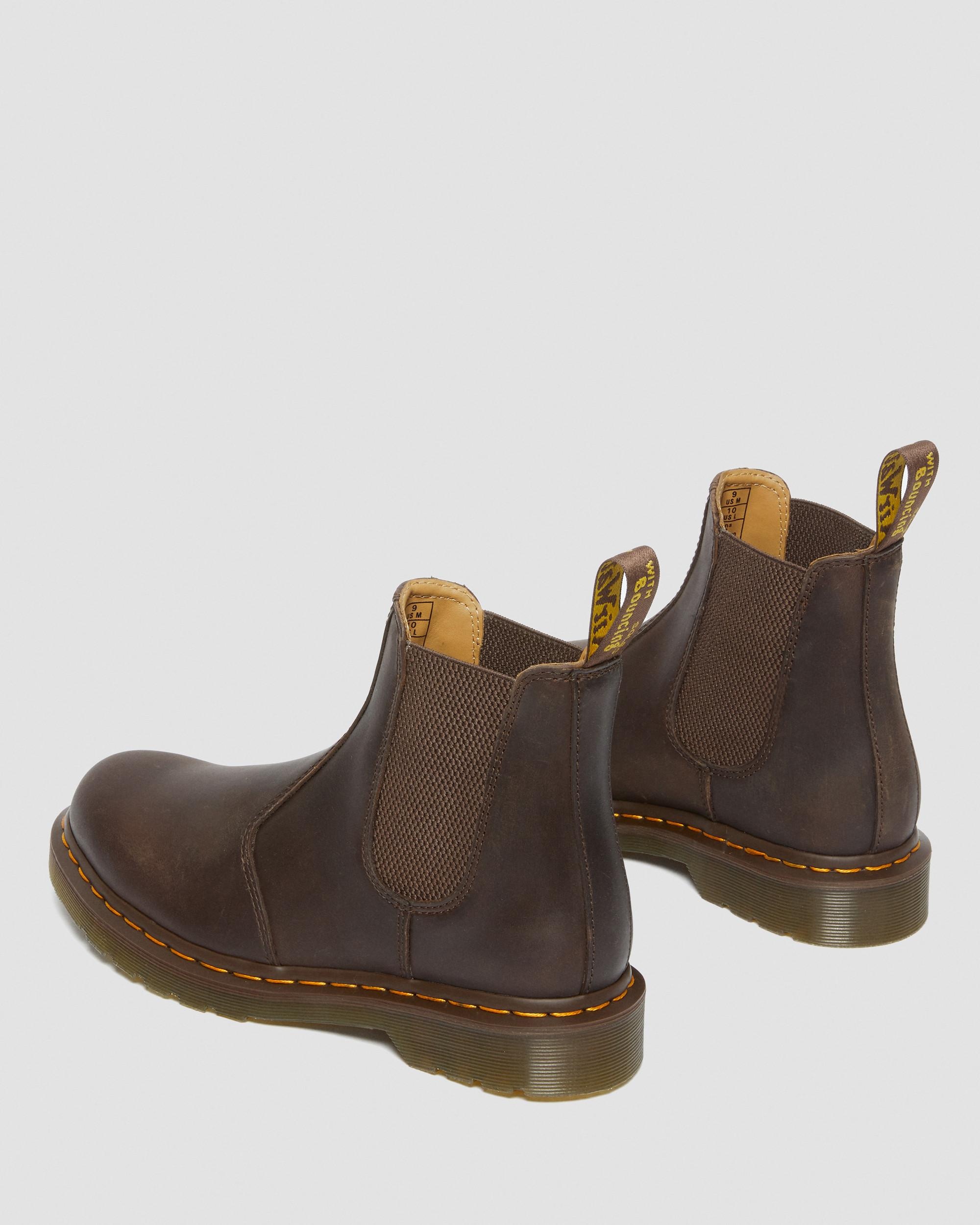 2976 Yellow Stitch Crazy Horse Leather Chelsea Boots - 8