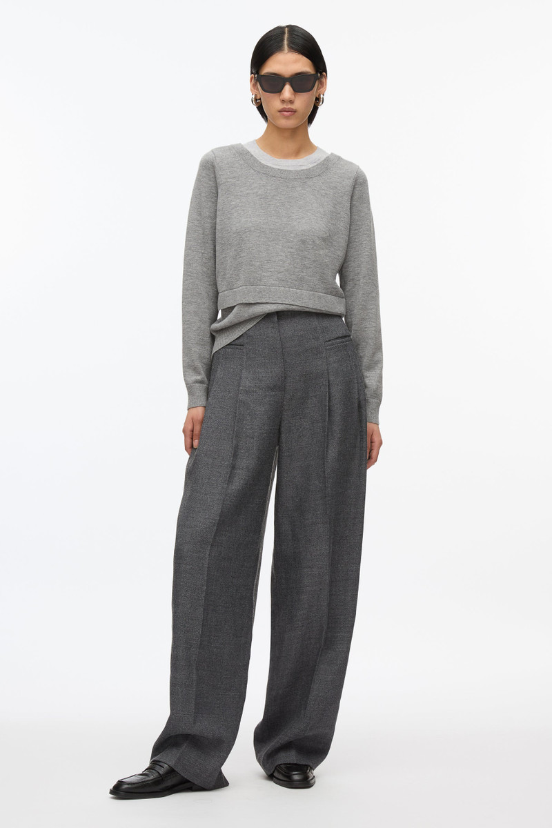Layered Knit Pullover with Keyhole 1