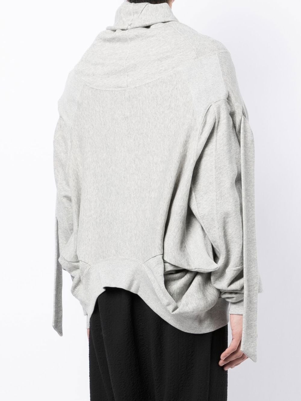 draped long sleeve hoodie - 5