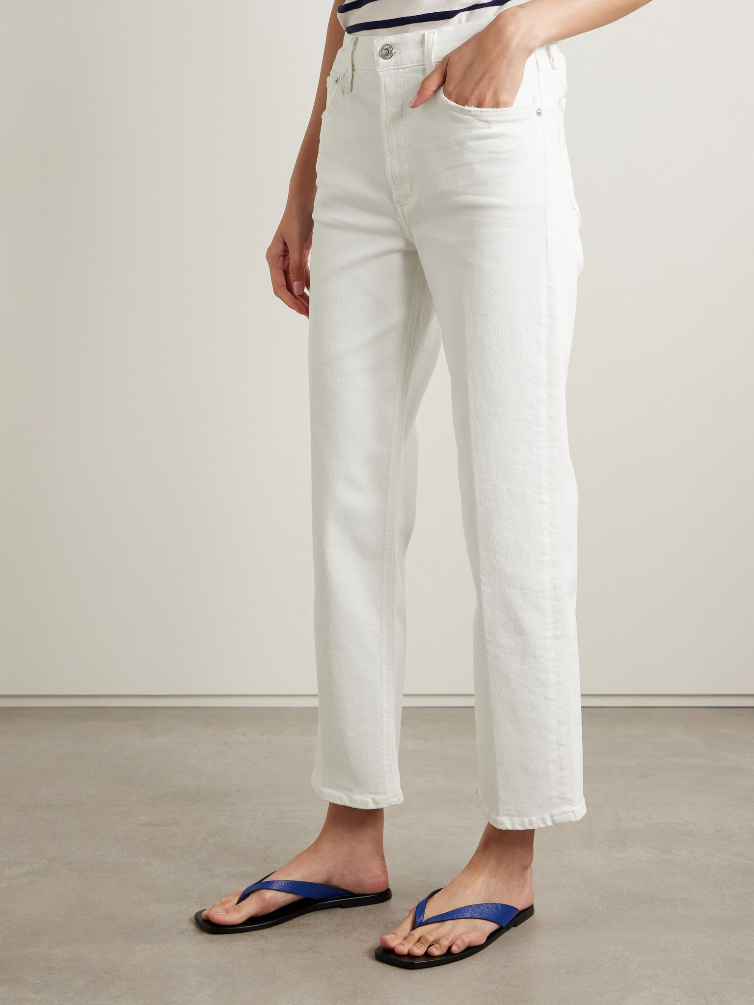 Palma high-rise straight-leg jeans White - 3