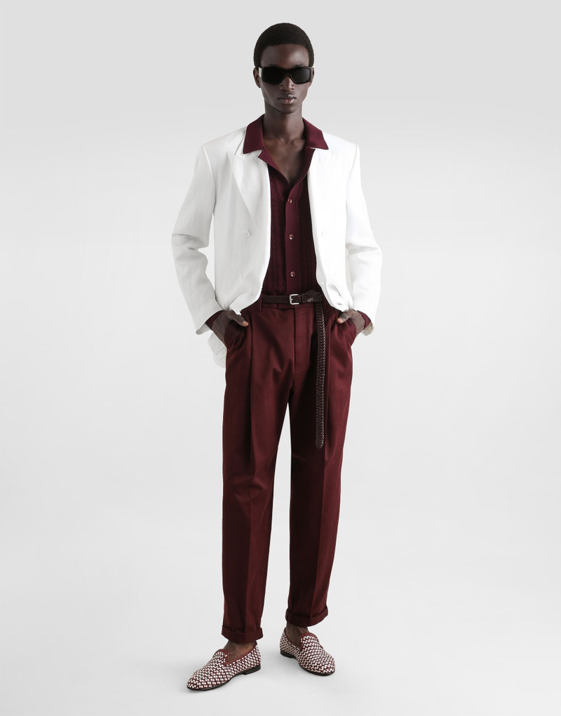 Dolce & Gabbana Double-breasted linen fabric jacket outlook