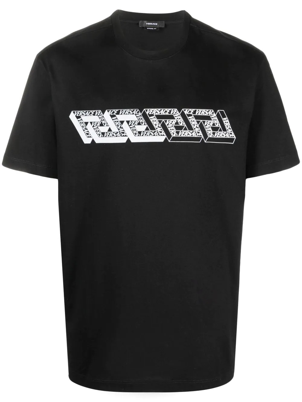 Greca-print logo T-shirt - 1