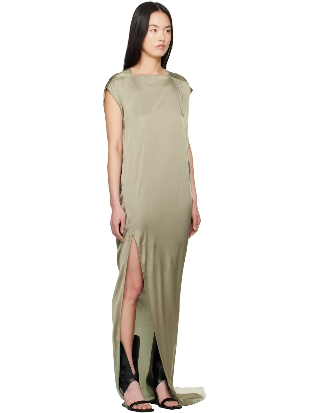 Rick Owens Green Hollywood Edfu T Maxi Dress | REVERSIBLE