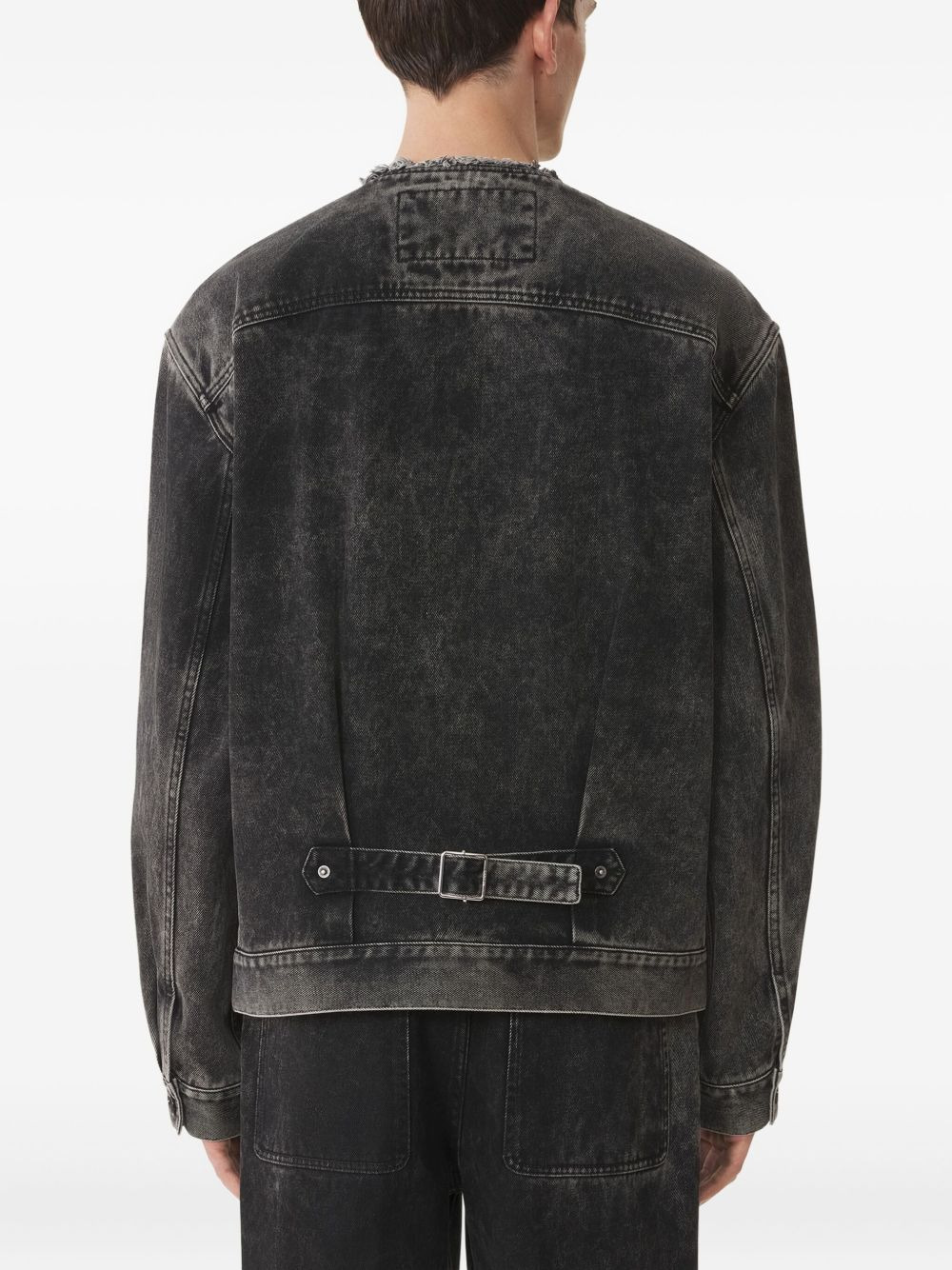acid-wash cotton jacket - 4