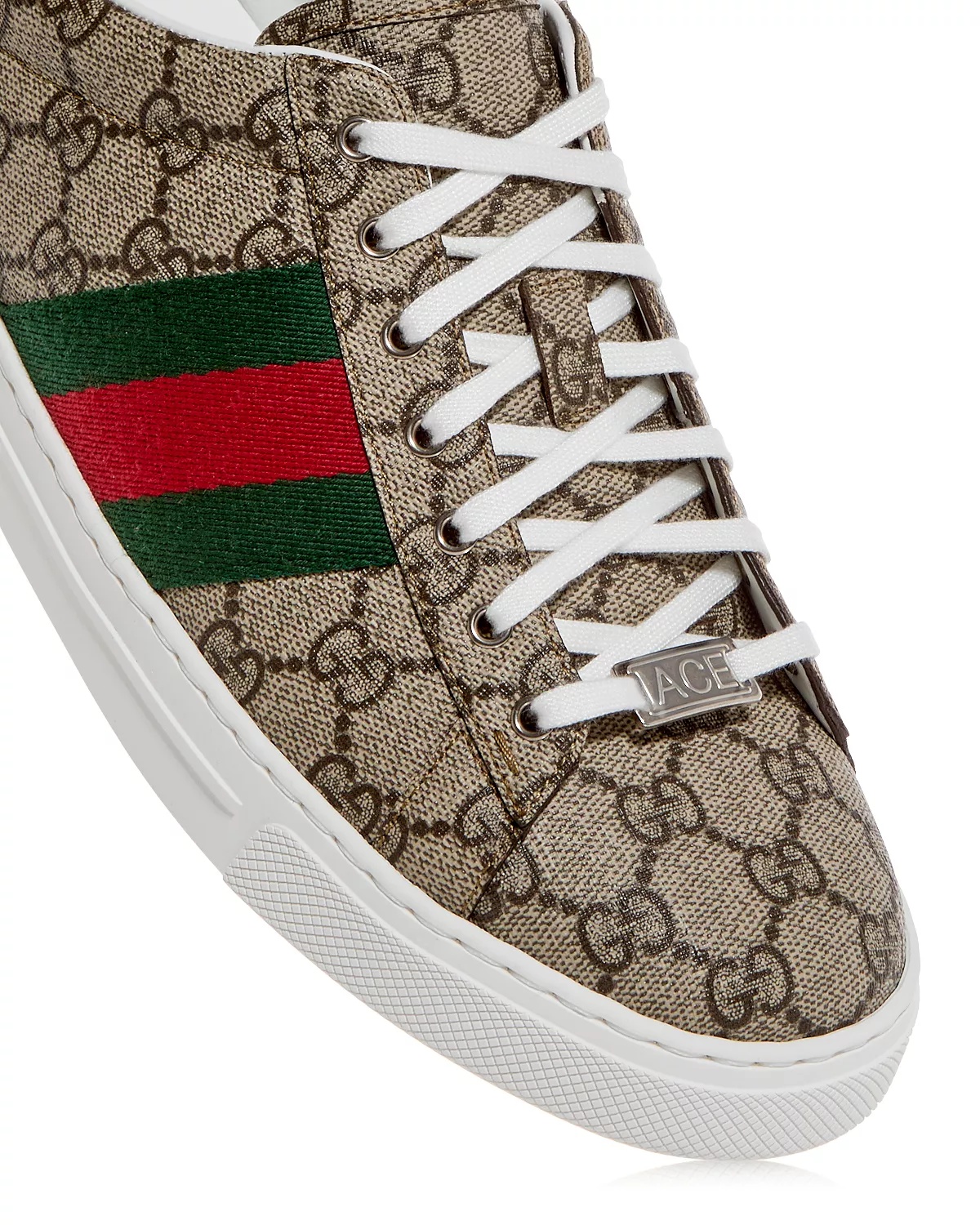 Men's Gucci Ace Canvas and Leather Sneakers - 6